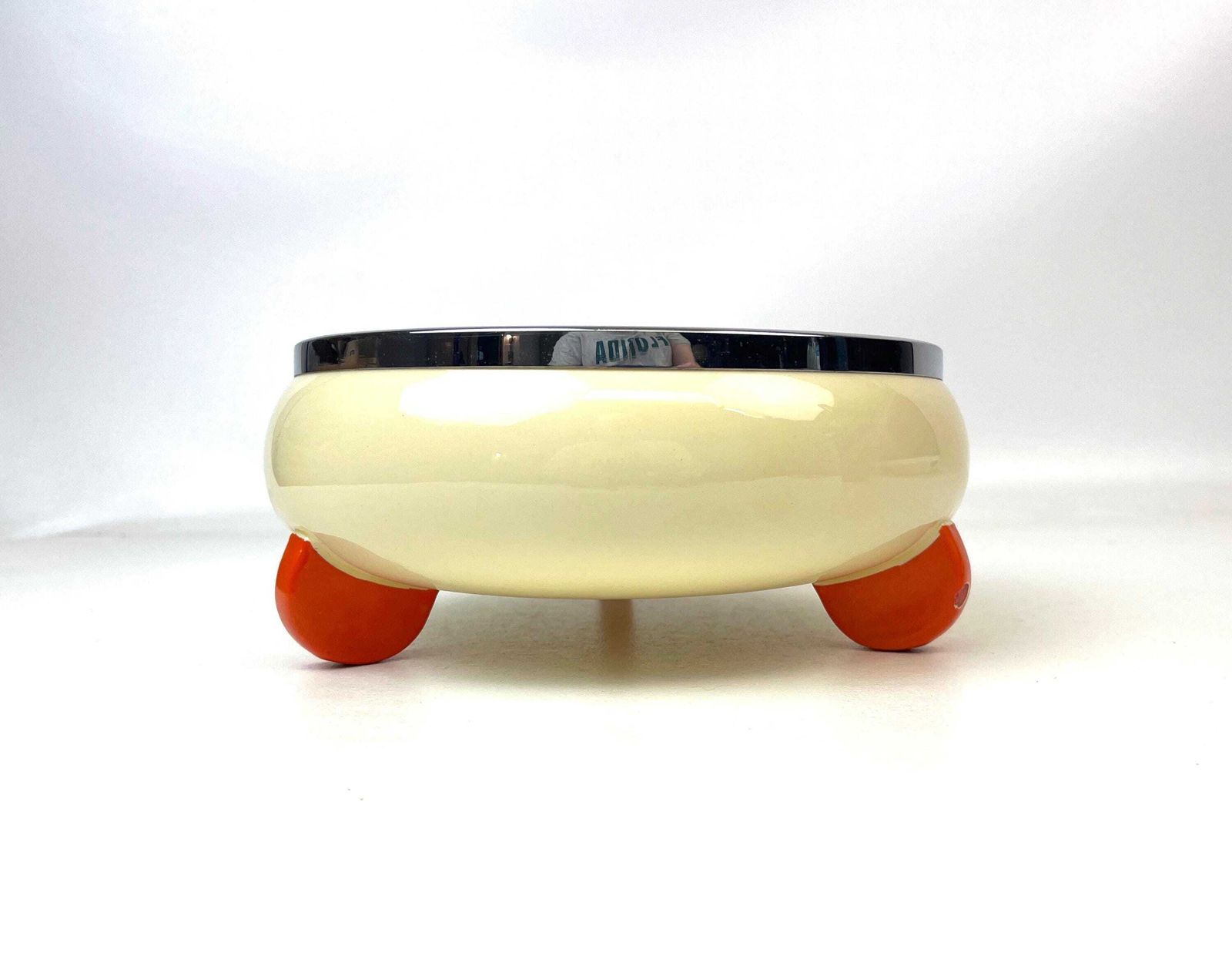 Zeer zeldzame De Stijl Art Deco Bauhaus keramische fruitschaal, middelpunt van de tafel, door WMF Duitsland 1925 photo for sale