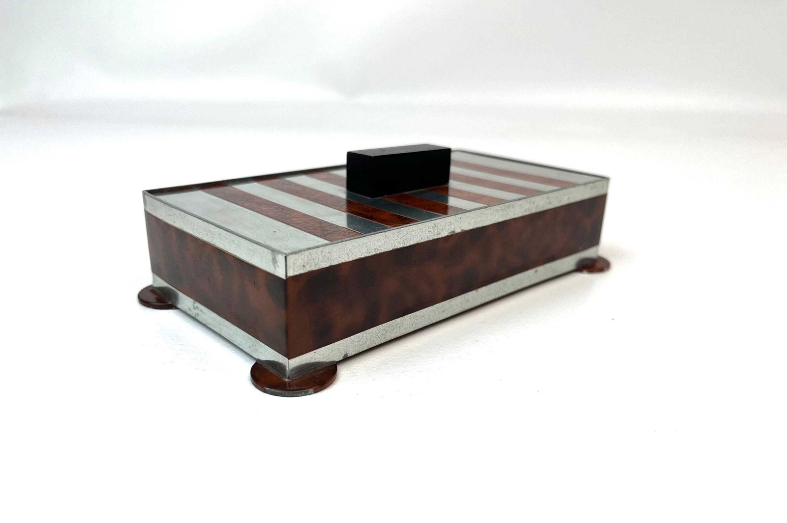 Very Rare Stunning Avant Garde Enamel Bauhaus Art Deco Jewelry Box Germany 1925 photo buy