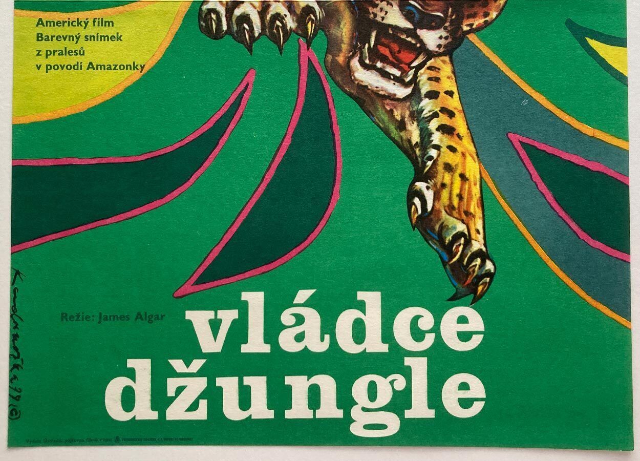 Filmaffiche, Jungle Cat, Dimitrij Kadrnožka, 1979, Tsjechische vintage druk photo for sale