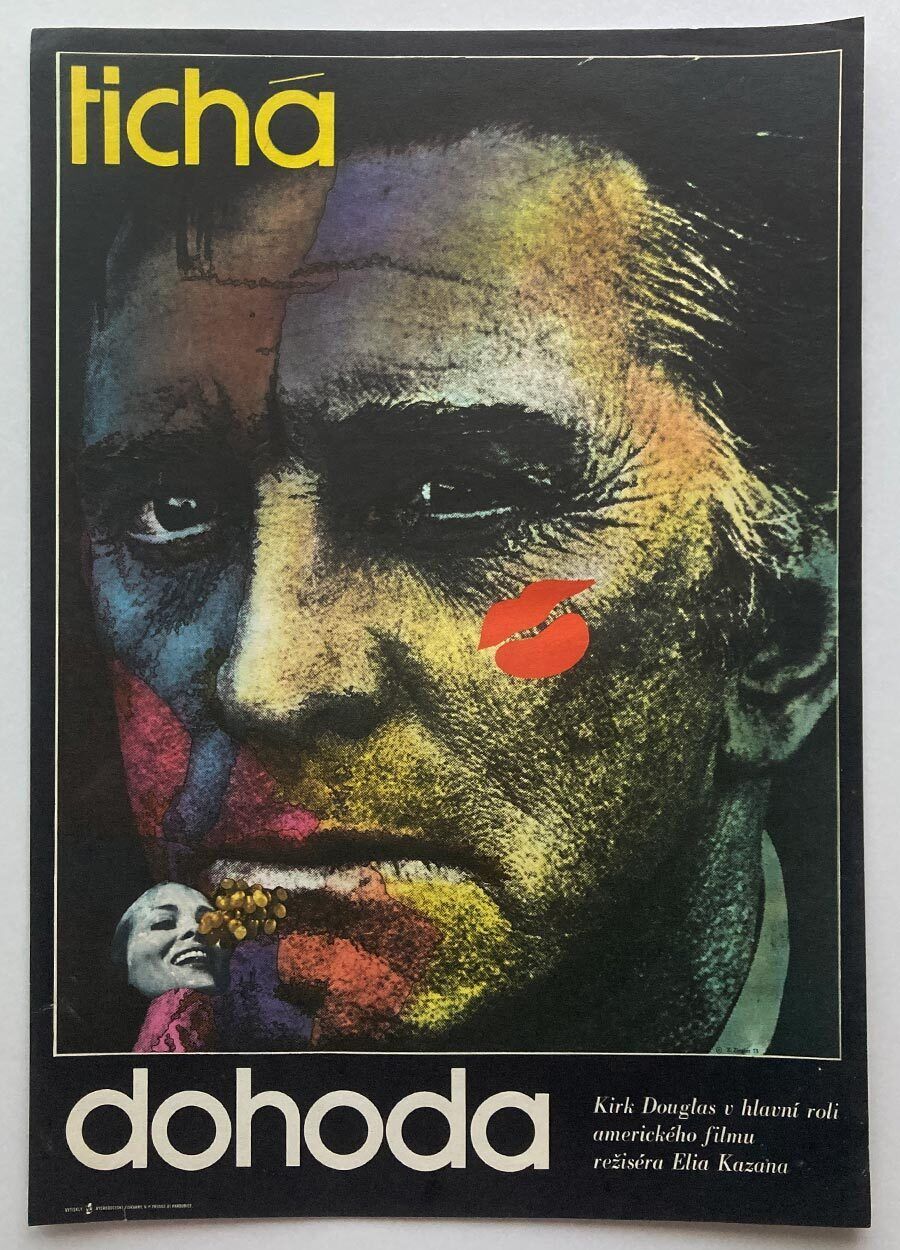 Affiche de cinéma originale, The Arrangement, Zdeněk Ziegler, 1973, impression vintage tchèque d'époque