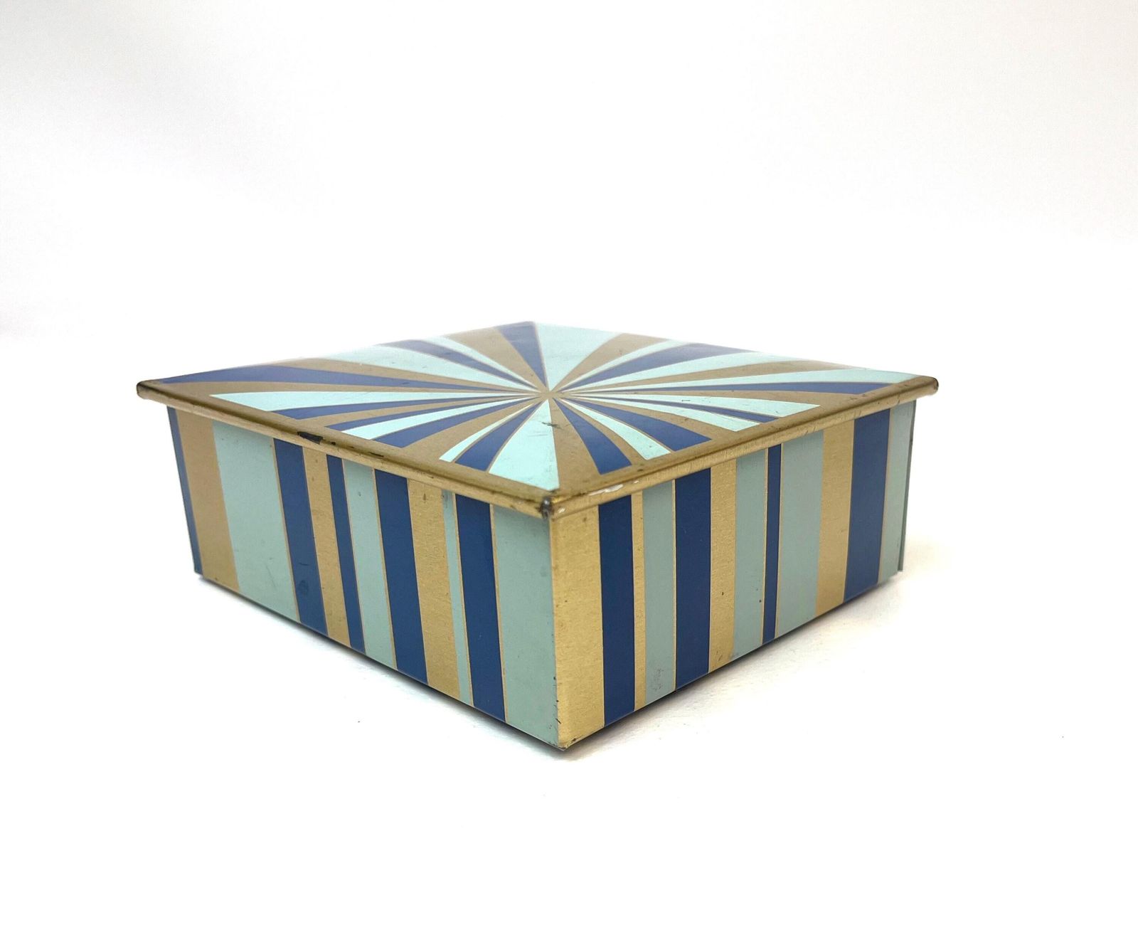 Zeldzame art deco Bauhaus Sunray Suprematisme decoratieve blikken doos photo Woonaccessoires