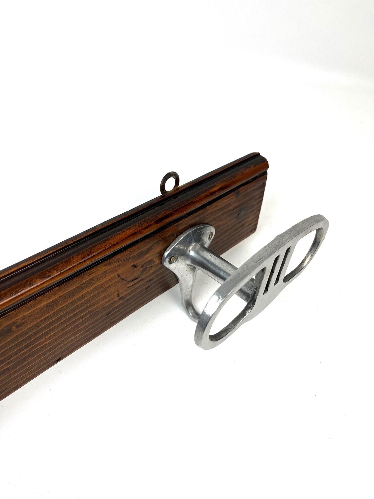 Rare Stunning Art Deco Bauhaus Wardrobe 2 Hooks On Wood Italy About 1920 photo 522.0