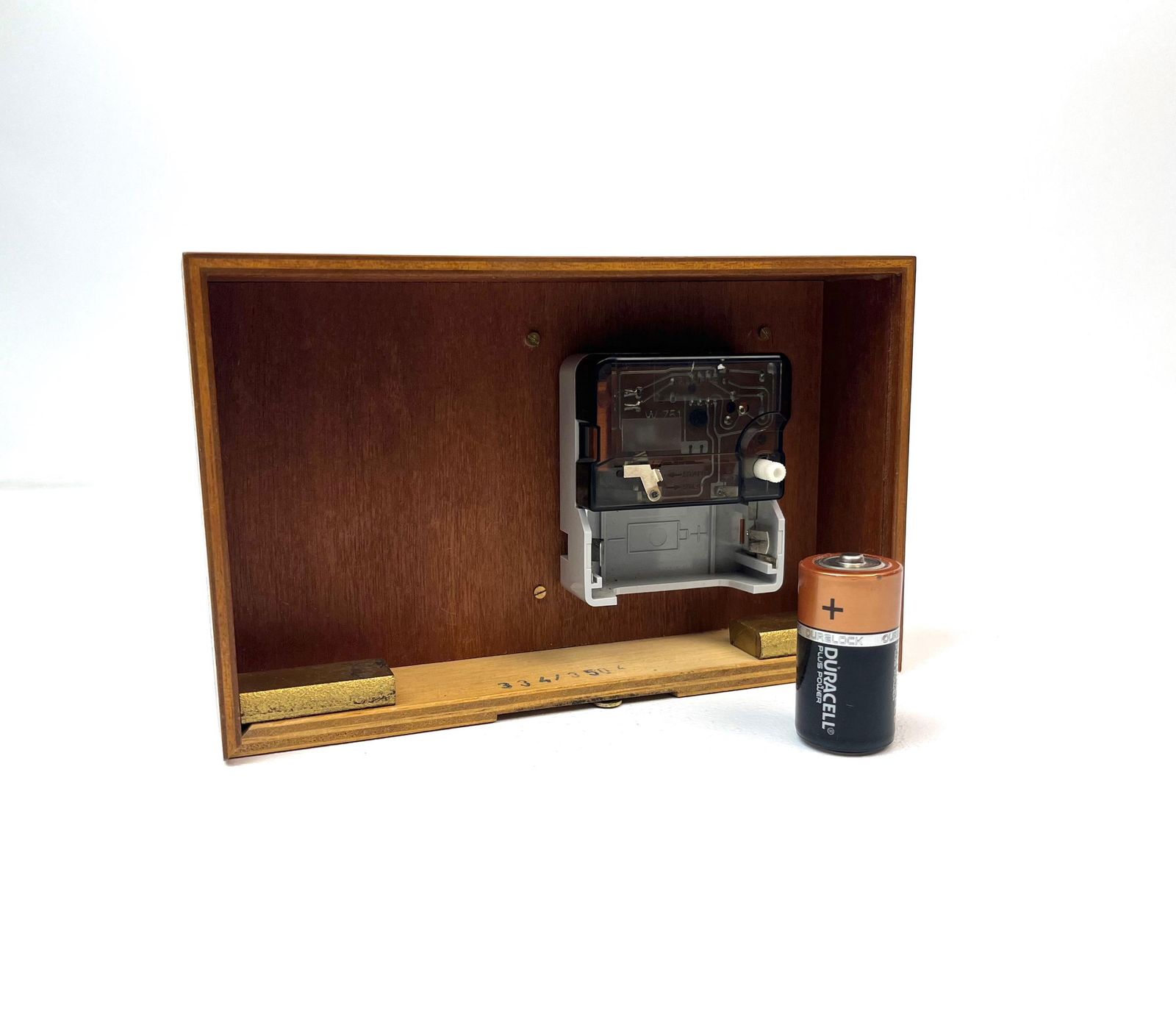 Mid-Century Teak en Messing Bureauklok van Junghans Ato Mat, Duitsland, 1960 photo buy