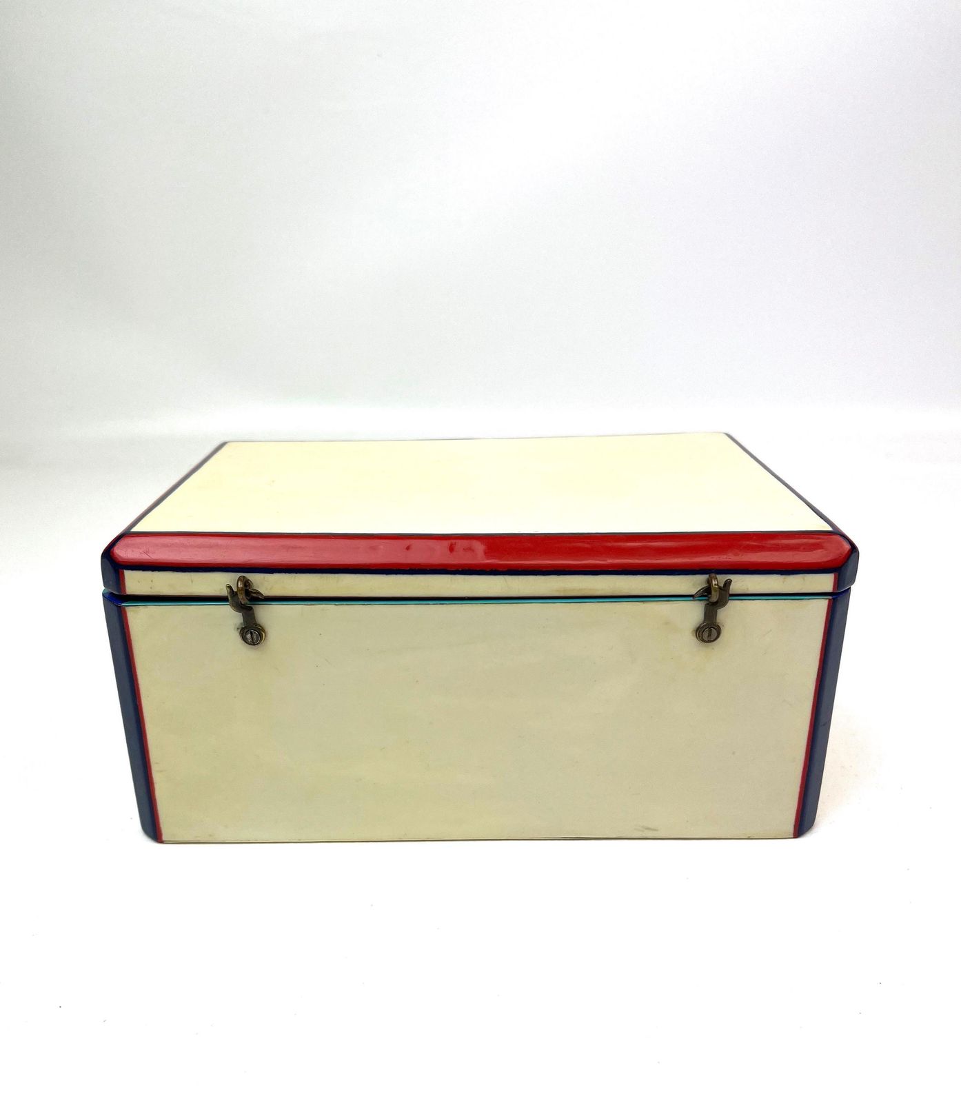 Boîte à bijoux Bauhaus Art déco en bakélite, époque Piet Mondrian photo 527.0