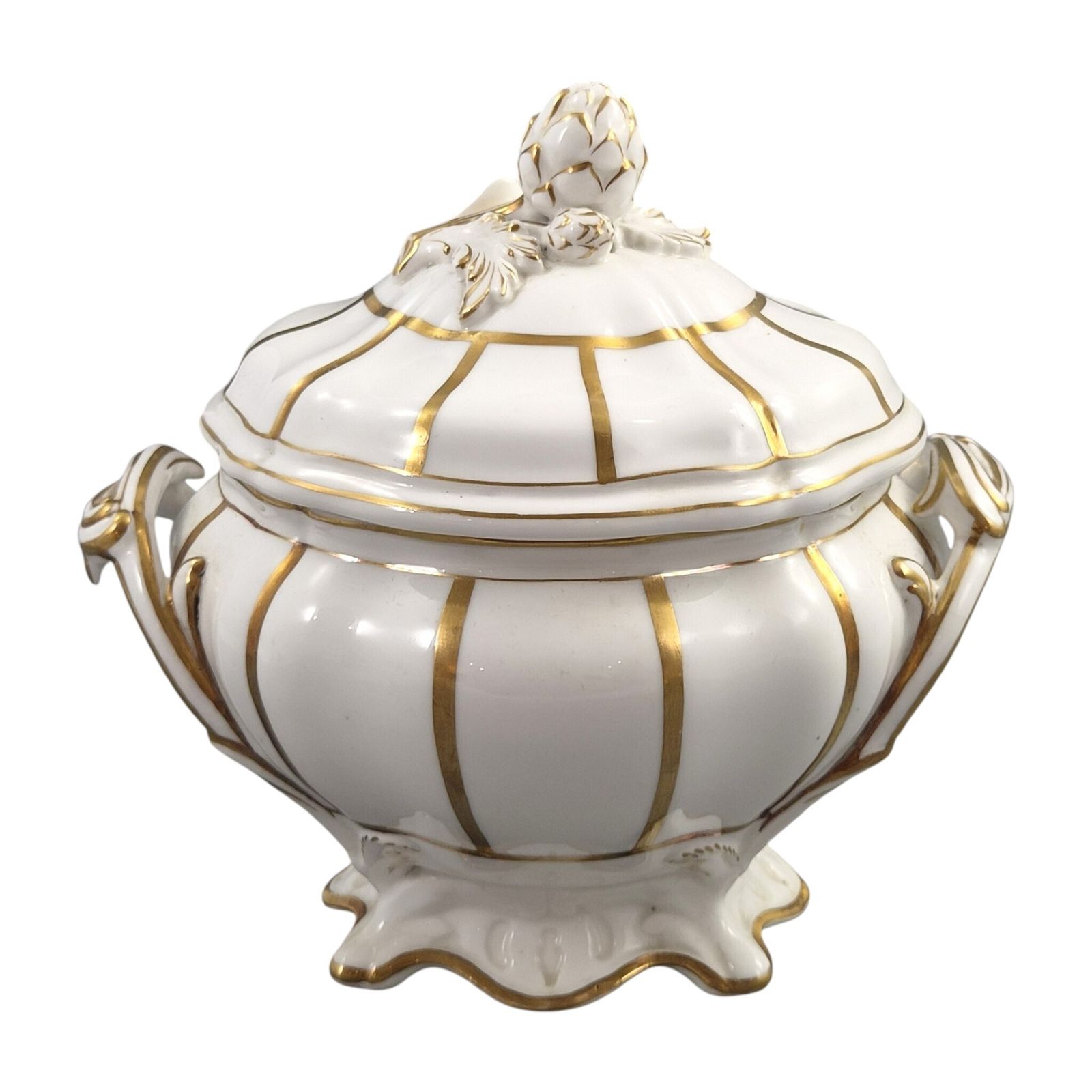 700.0 Davenport Victoriaans beenderporselein sauskom set, ca. 1845-1860 photo