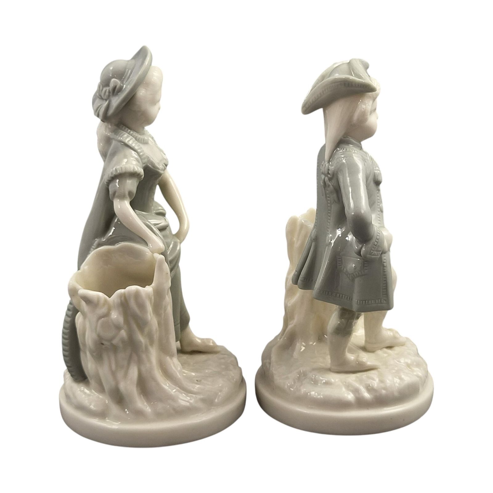 Royal Worcester Pair Of Sage Green Figural Salts, 1882 photo Home Decor