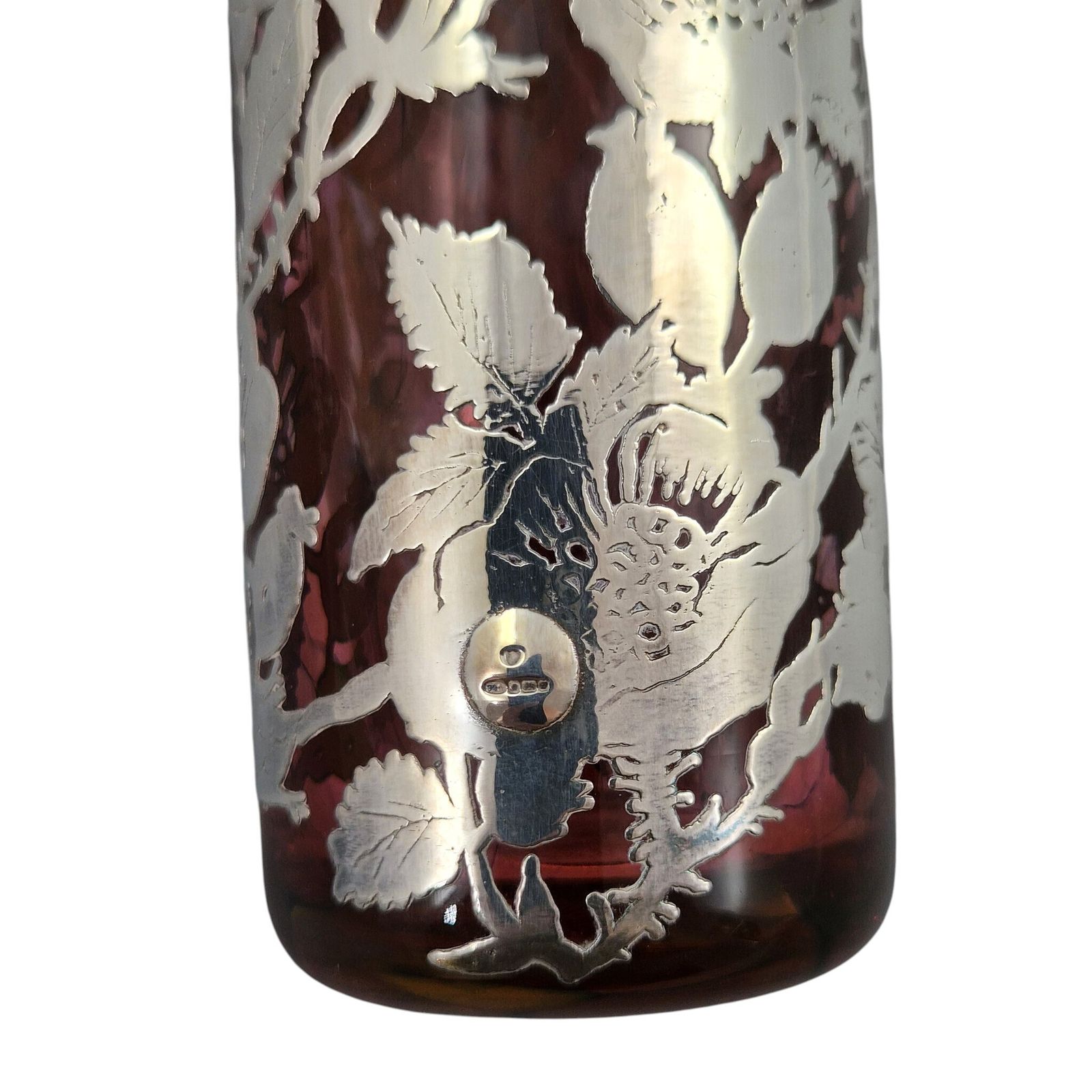 Woonaccessoires Gorham & Laugharne Robijnrood Glas en Zilver Vanity Ensemble, ca. 1900/ca. jaren 1980 photo