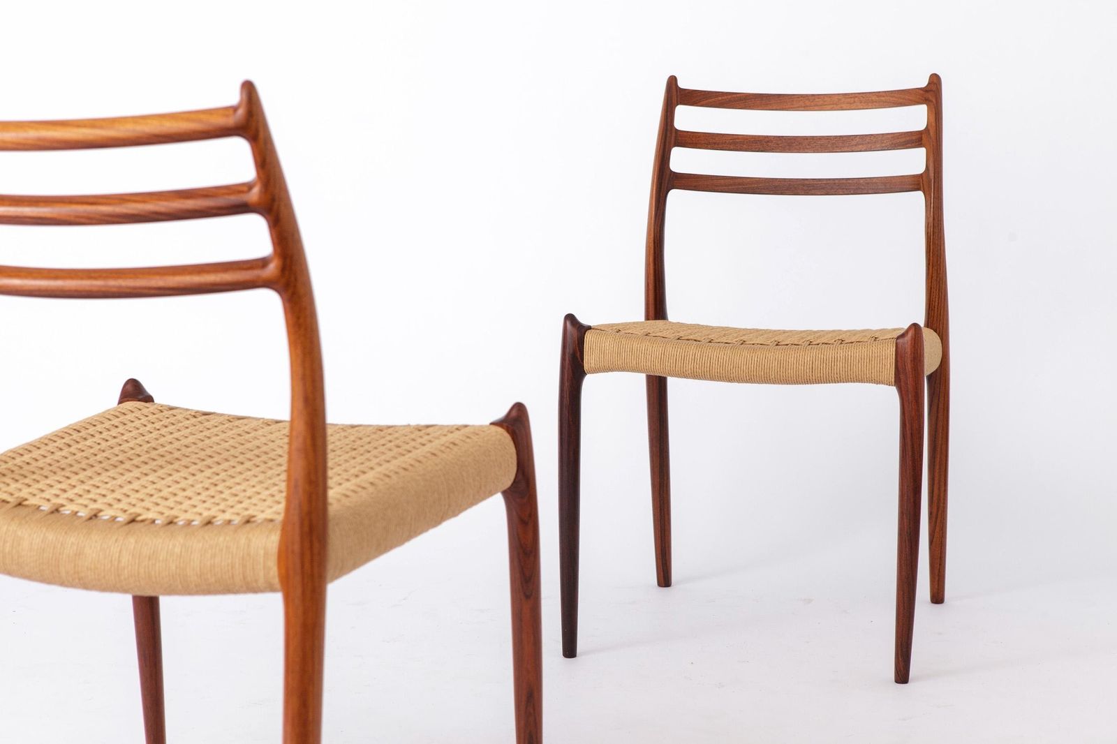 4 Of 6 Niels Otto Moller Model 78 Chairs | Rosewood | 1960s | Reupholstered. photo for sale