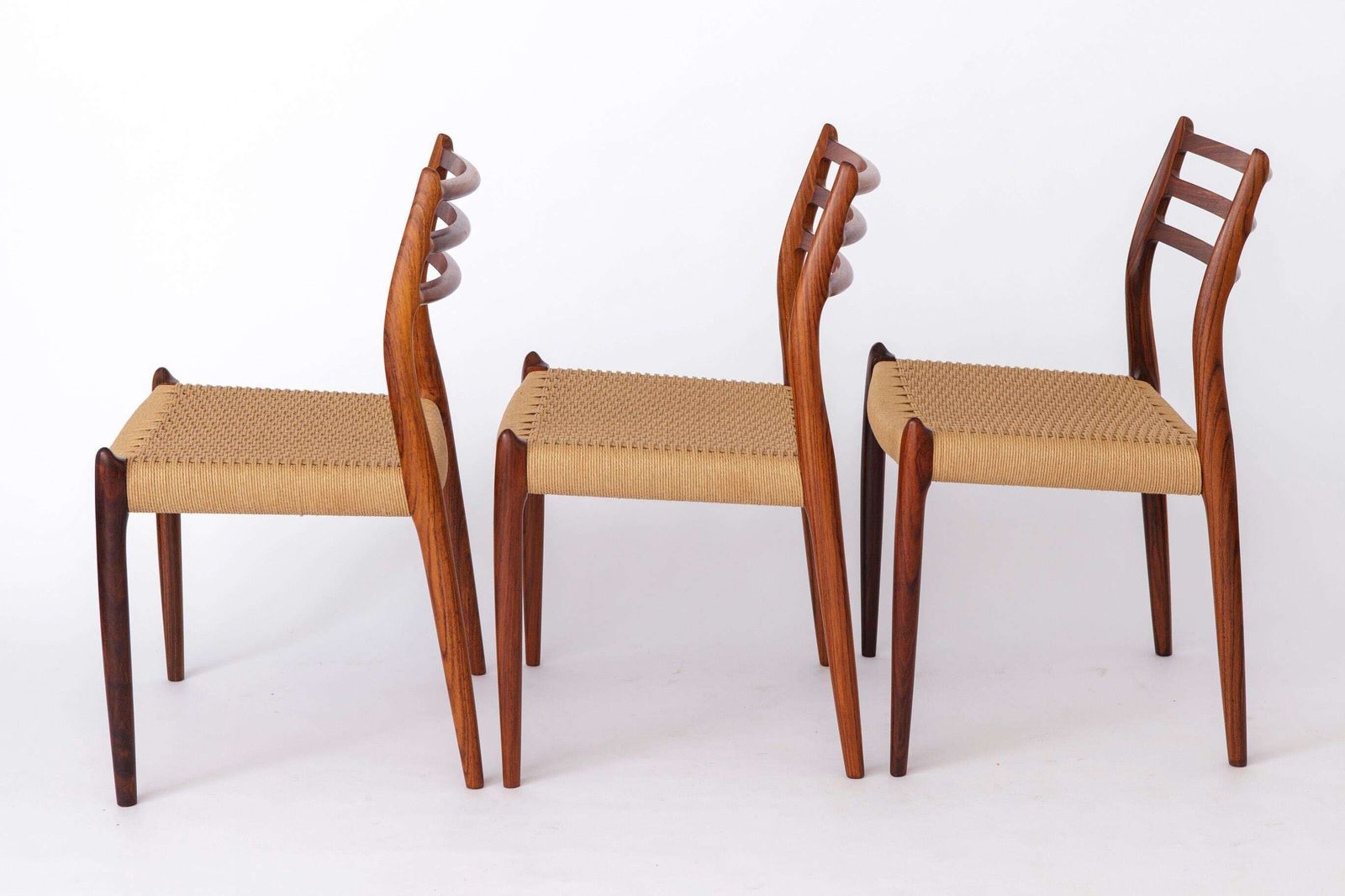 4 Of 6 Niels Otto Moller Model 78 Chairs | Rosewood | 1960s | Reupholstered. photo Furniture