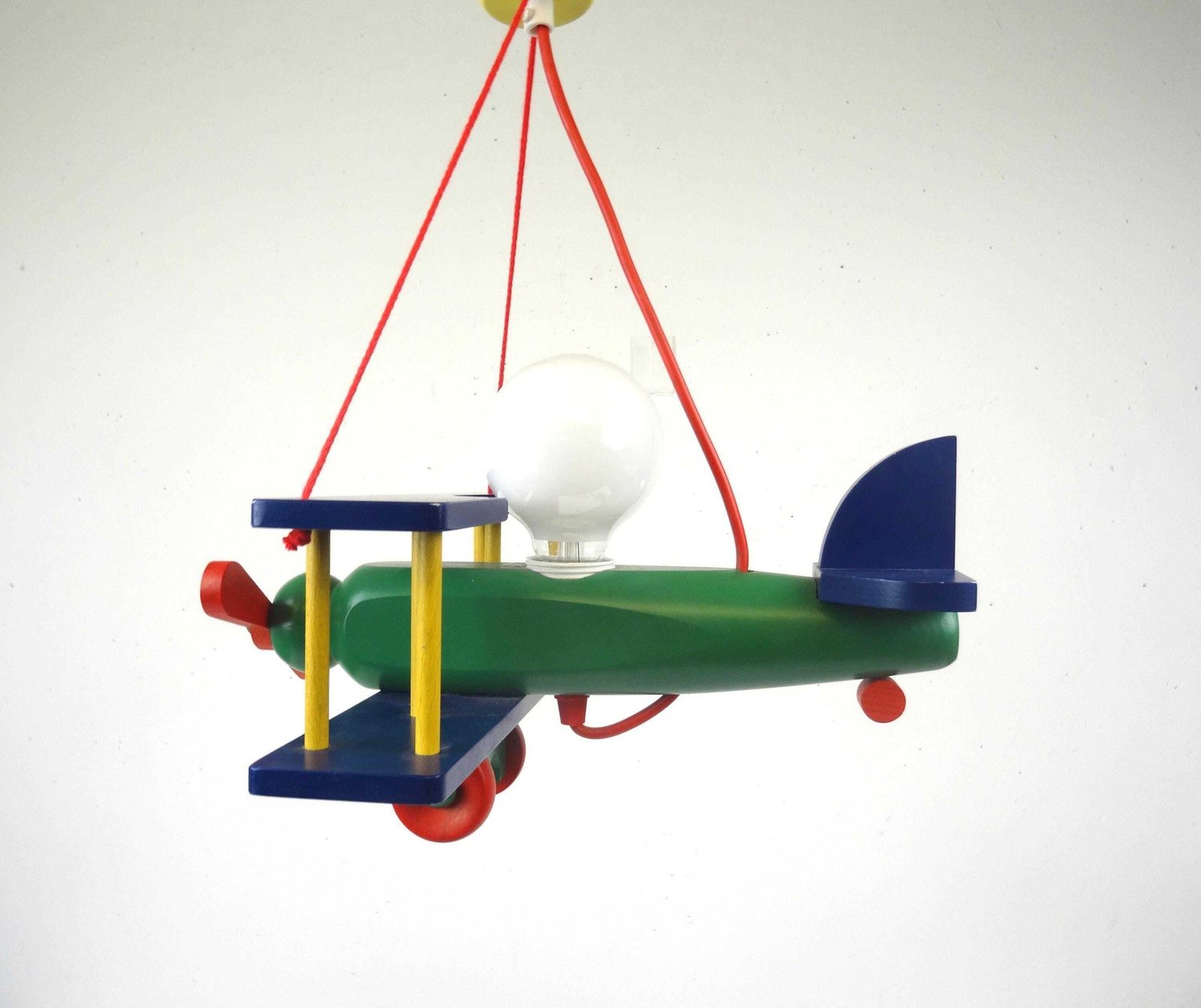 Plafonnier vintage en forme d'avion, style Memphis Pop Art, années 1980, chambre d'enfant