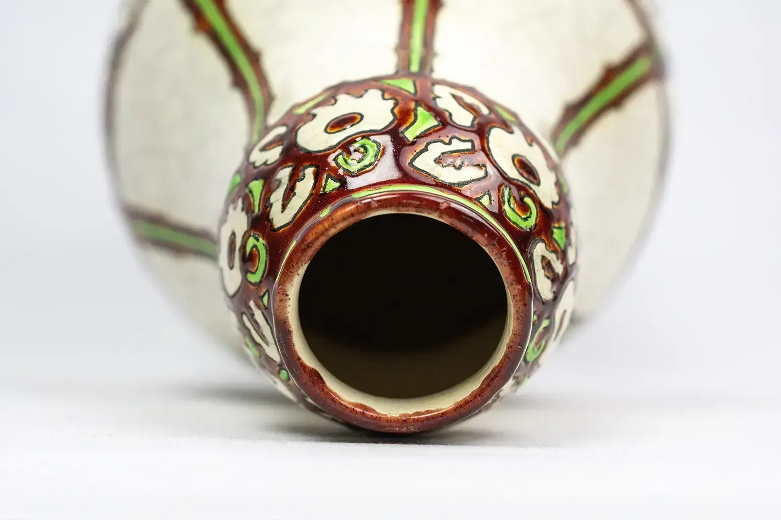 photo furniture Calabash Vase By Charles Catteau For Boch Frères Keramis – Crackled Earthenware D.983 Decoration