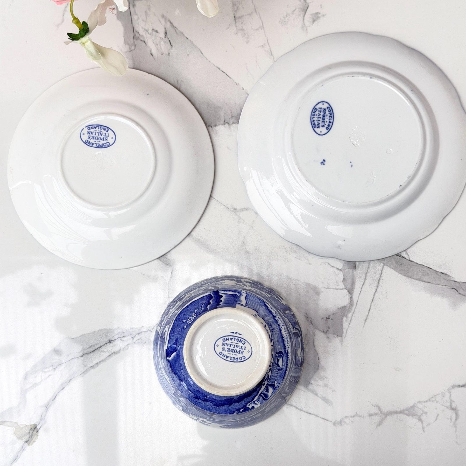 photo buy Copeland Spode Blue Italian 7 Piece Set Transferware 1891 1999