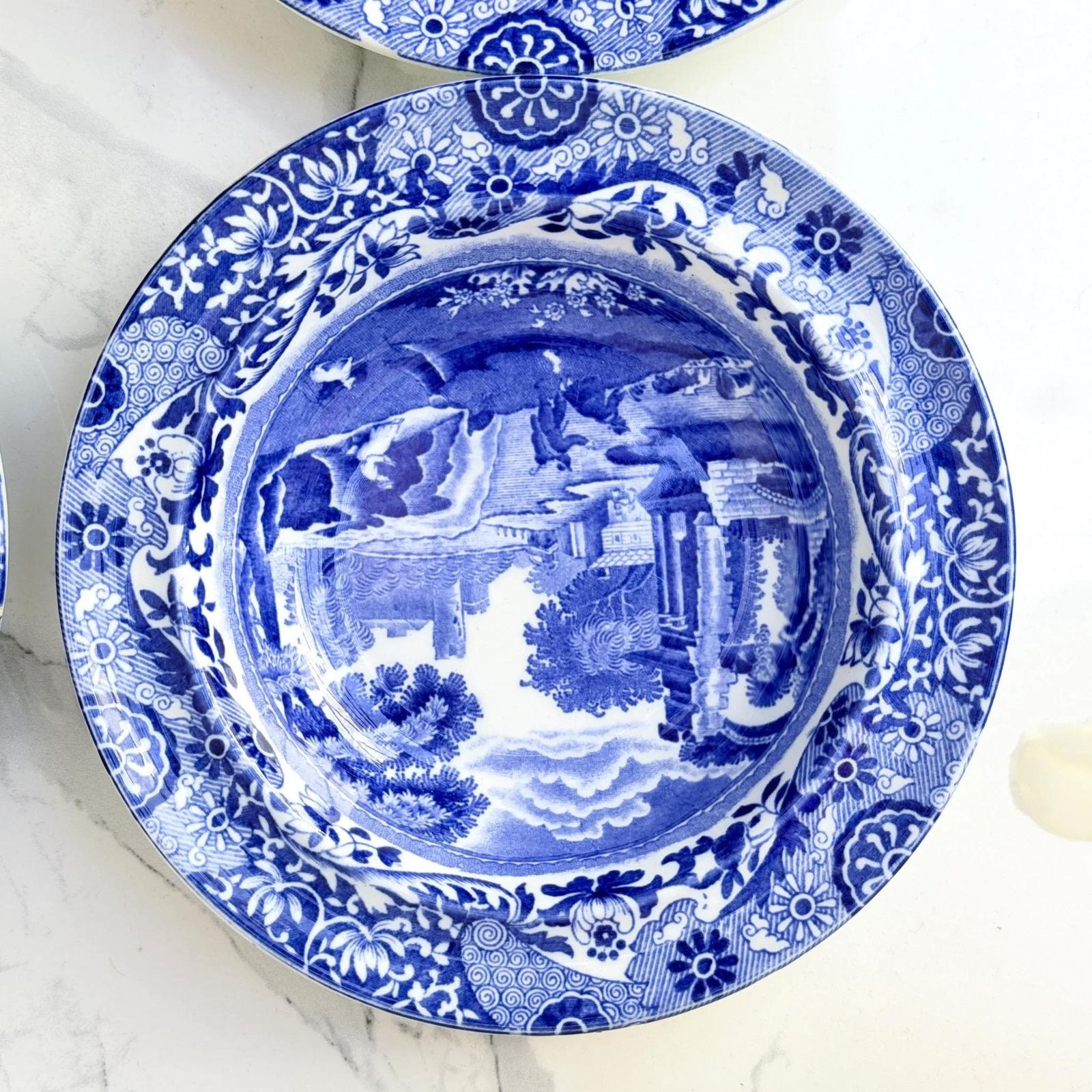 Copeland Spode Blue Italian Dessert Bowls Set Of 4 1927 photo for sale