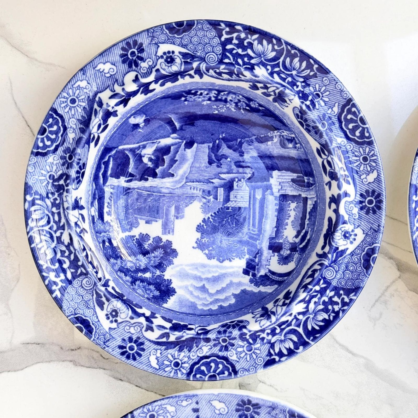 Copeland Spode Blue Italian Dessert Bowls Set Of 4 1927 photo 66.0