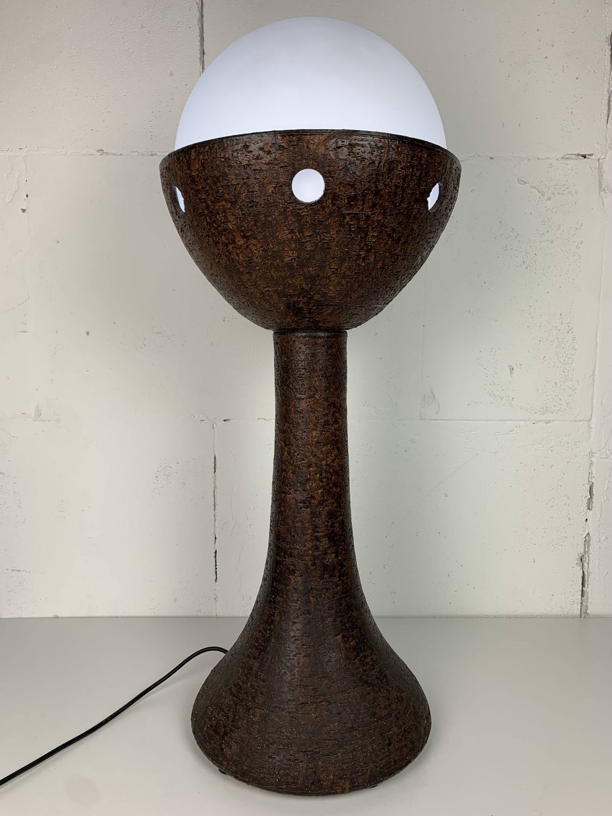 Midcentury Brutalist Dutch Ceramic Mushroom Floor Lamp, 1960s photo buy