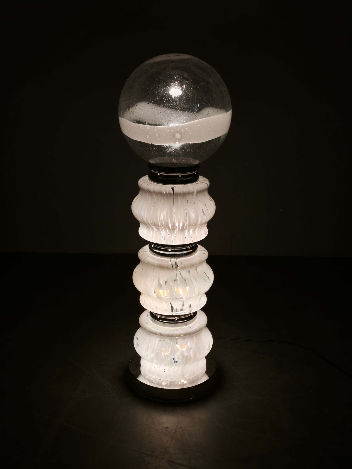 Carlo Nason voor Mazzega, Murano glazen Space Age vloerlamp, Italië, jaren 1970 photo vintage