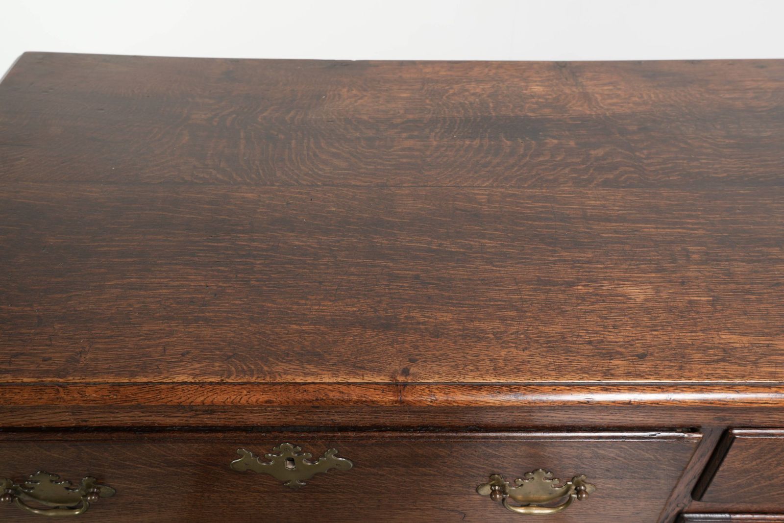 Furniture Beautiful, Large, And Functional 18th Century Antique English Oak Sideboard/English Low Dresser With Its Original Fittings. photo
