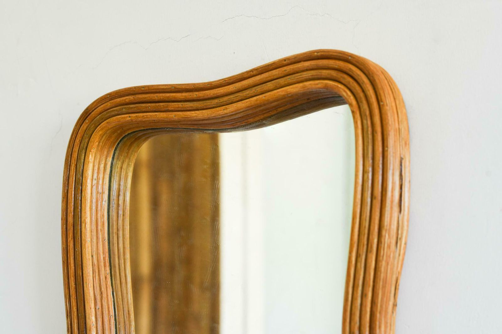 Wandspiegel van rotan, jaren 2000 photo for sale
