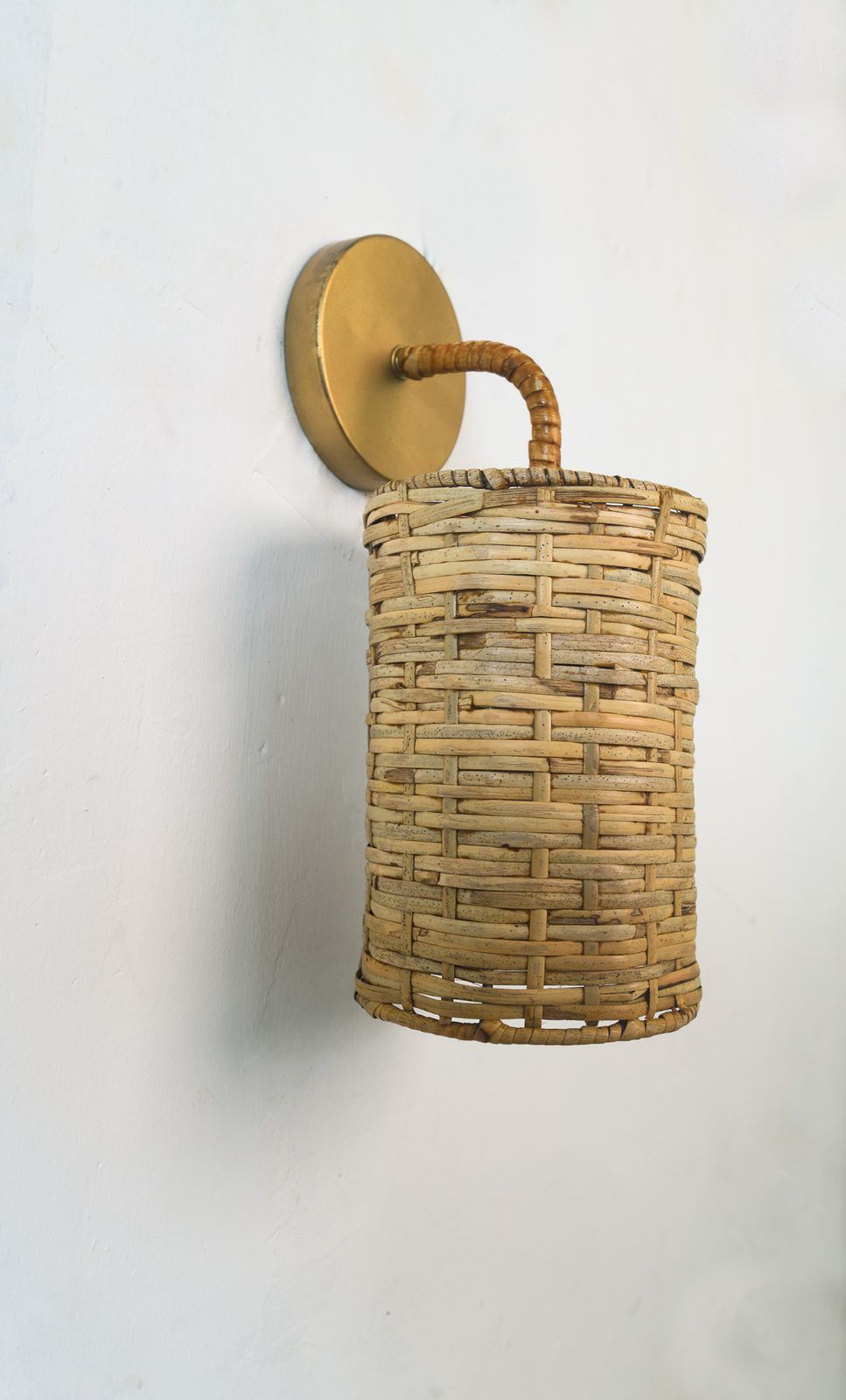 Rotan Wandlamp Mid-Century Modern