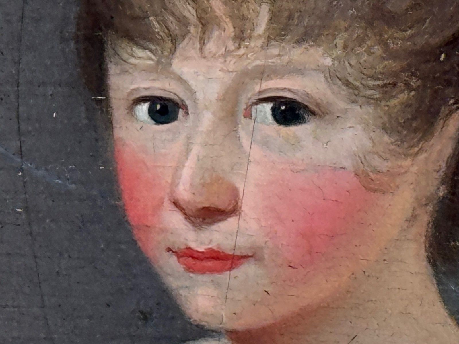 Olieverfportret uit het begin van de 19e eeuw, Louisa Cooke met Mr Quiz, in de stijl van George Romney, ca. 1802 photo 14000.0