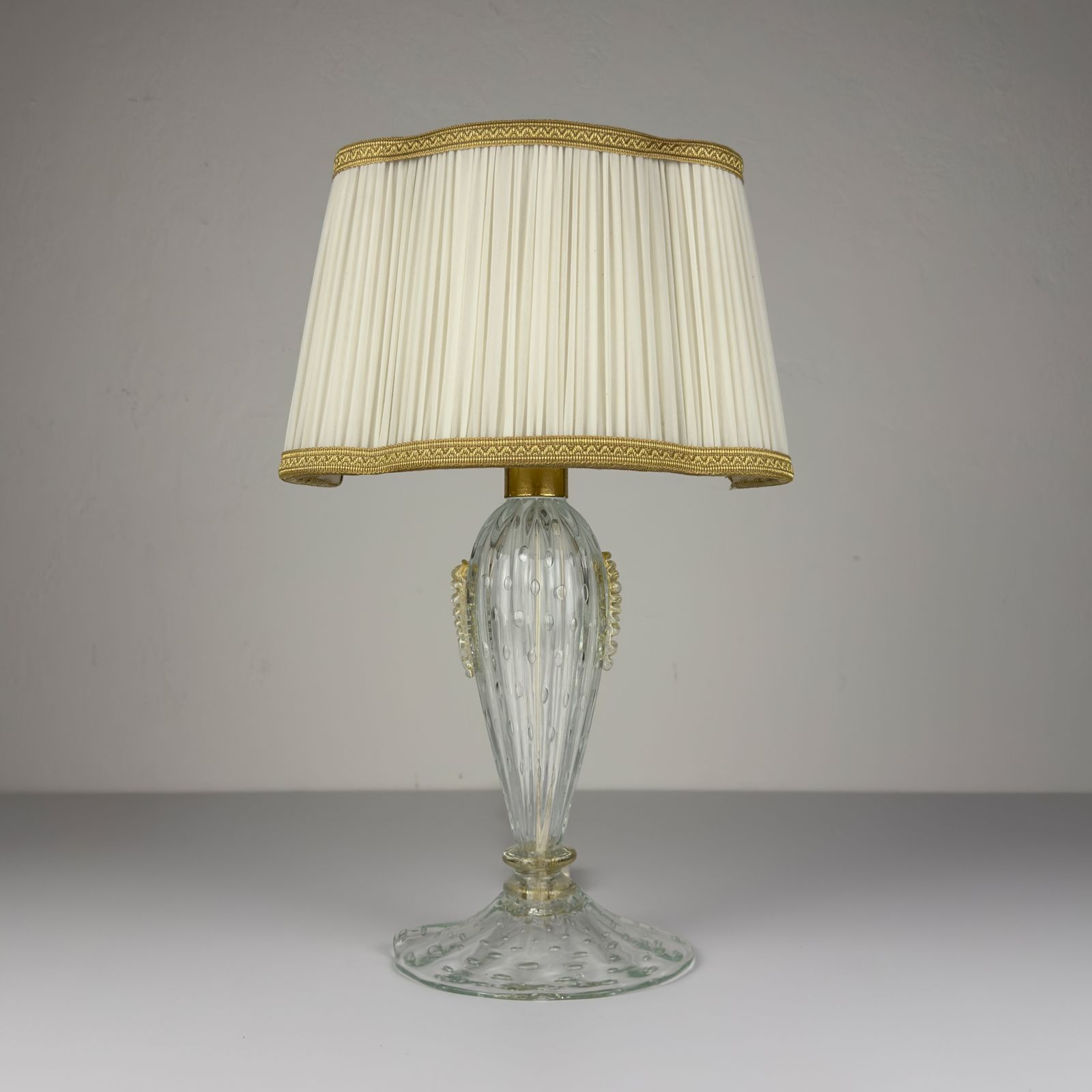 Original Murano Glass Table Lamp By Barovier And Toso, Italy 1980s photo furniture