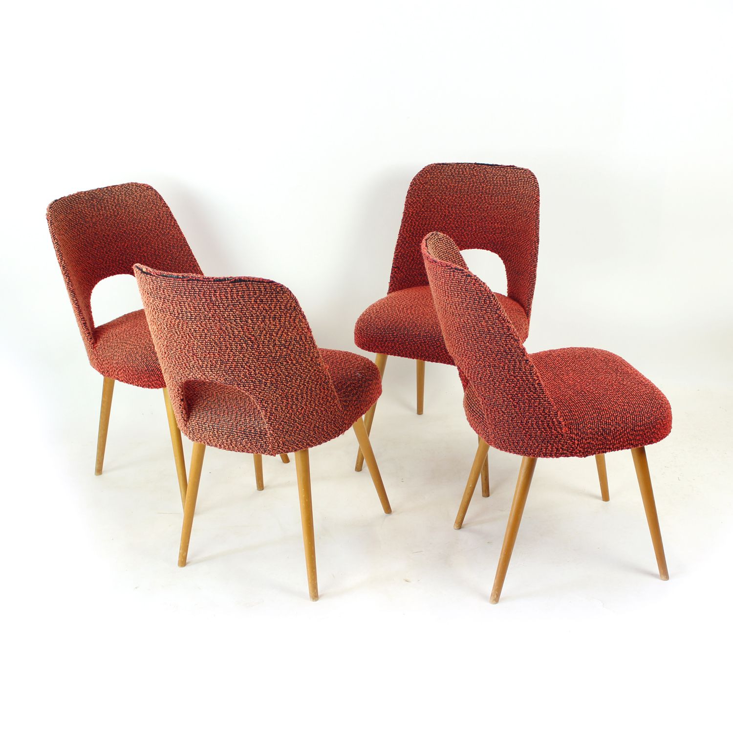 Vintage Dining Chairs By Oswald Heardtl For Ton, Czechoslovakia 1960s, Set Of 4 photo Furniture