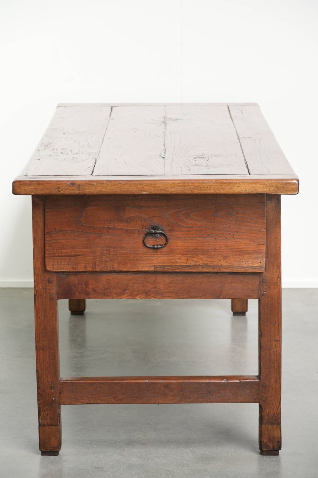 Beautiful Antique French Farmers Oak Dining Table For 4 To 6 People From The 18th Century photo furniture