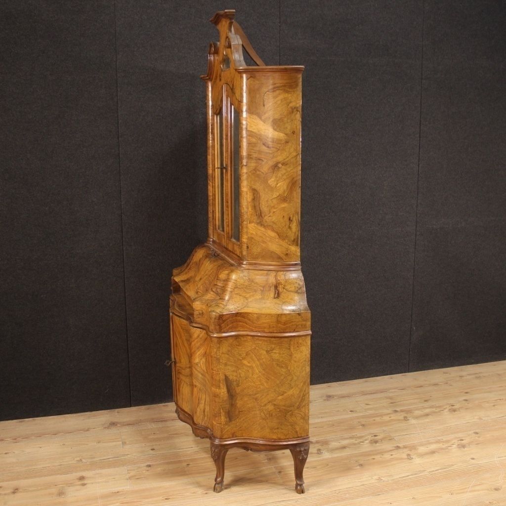 photo for sale Venetian Trumeau In Walnut, Olive, Burl And Beech