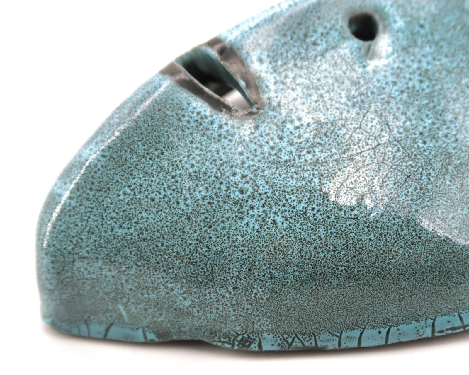 Accolay Mask In Turquoise Blue Ceramic, 1960s. photo 1389.0