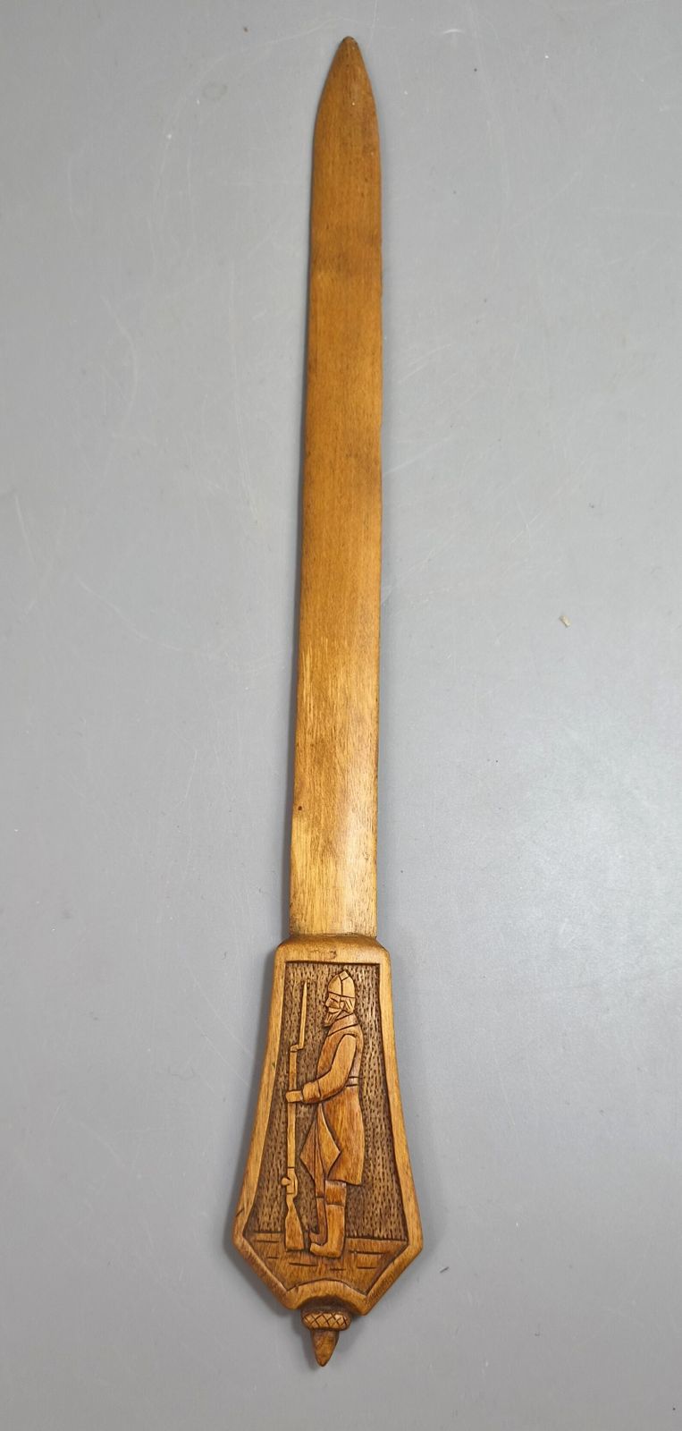 Wwi Hongaarse Pow Loopgraafkunst Gesneden Houten Briefopener, Krasnojarsk Siberië 1916 photo buy