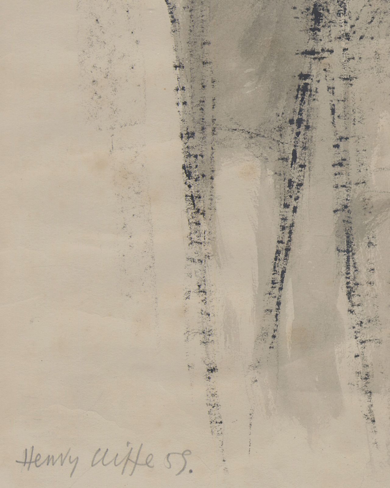 Karakteristieke tekening van Henry Cliffe, ingelijst, 1954 photo 550.0