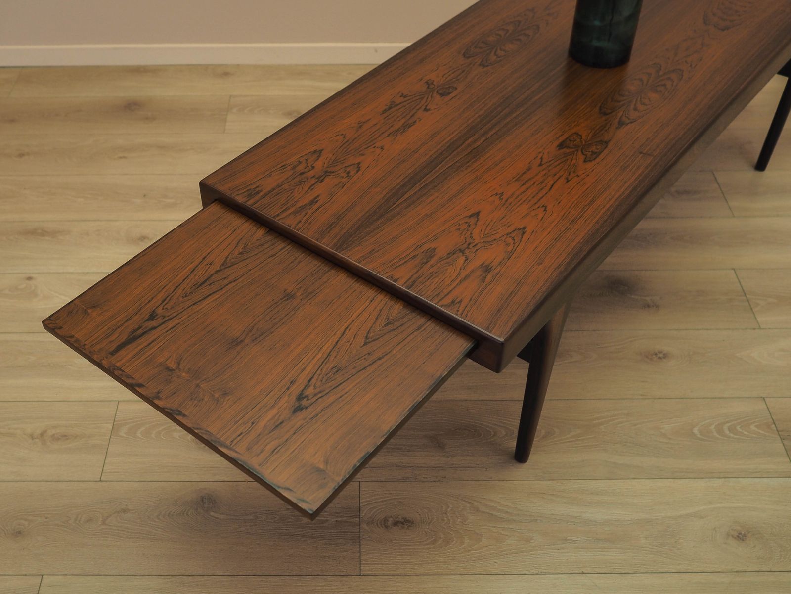 Table basse vintage à plateau extensible par CFC Silkeborg, design danois, années 1960 photo vintage