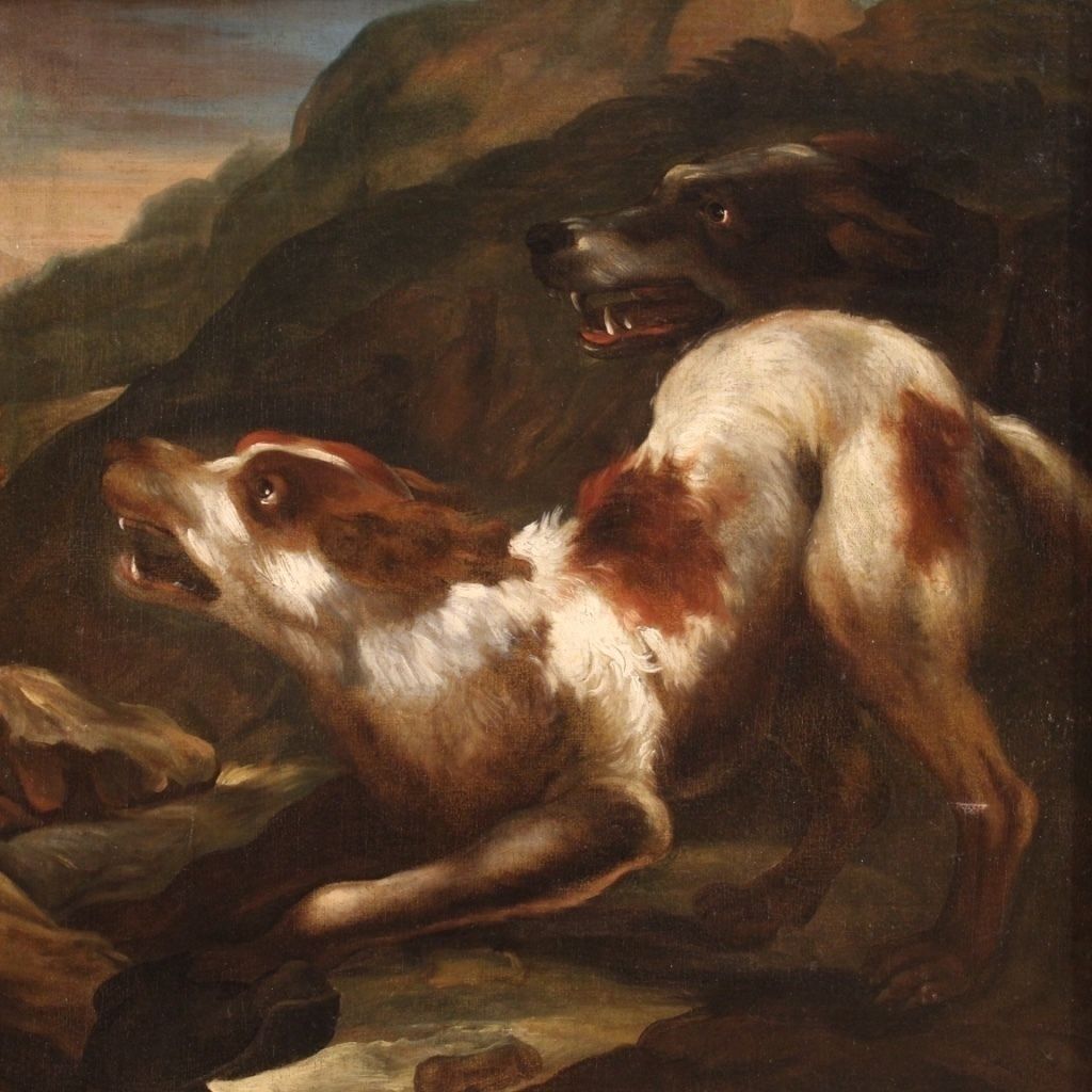 photo for sale Lombardijns schilderij, 17e eeuw – Herder met zijn honden