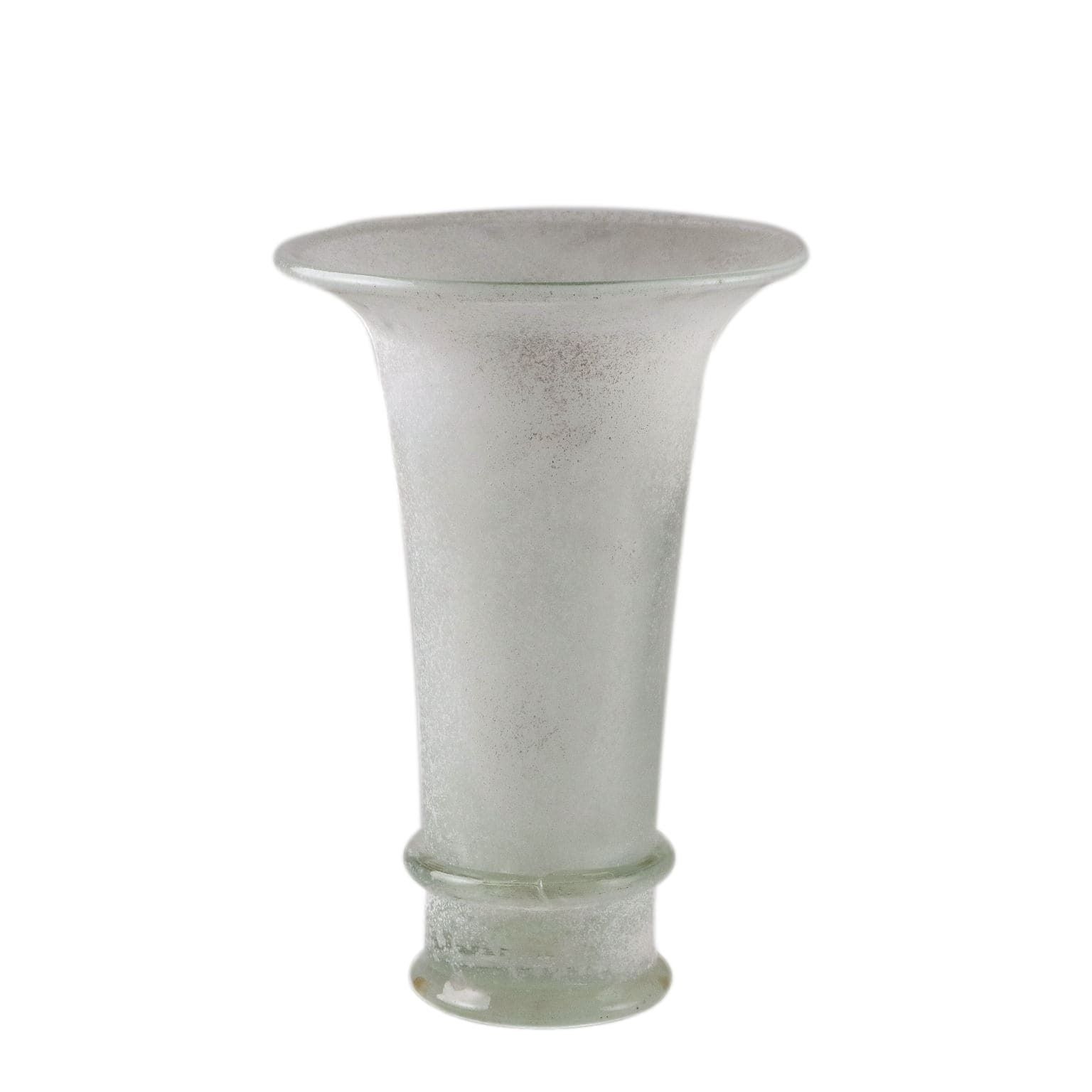 Vintage Vase Trumpet Shaped Murano Glass Italy 1980s