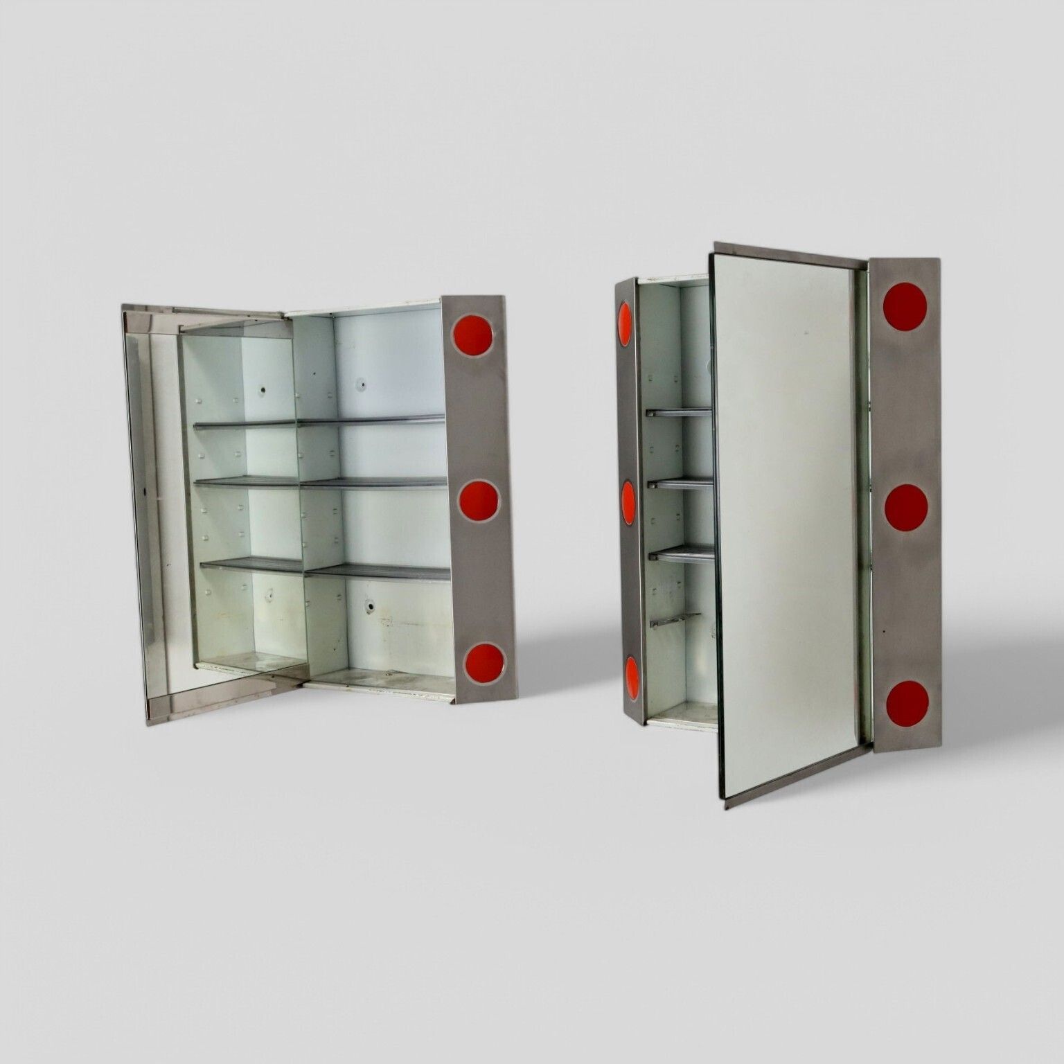 Vintage Shelves Aluminium Plastic Glass Italy 1960s 1970s photo for sale