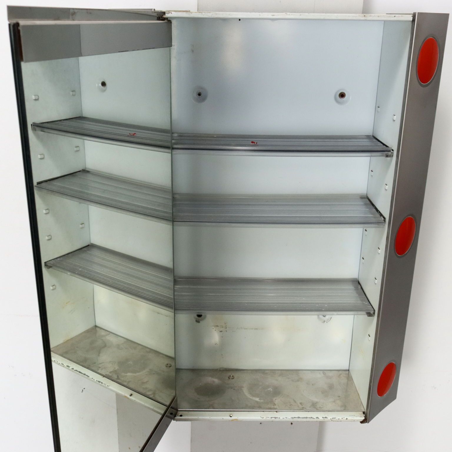 Vintage Shelves Aluminium Plastic Glass Italy 1960s 1970s photo buy