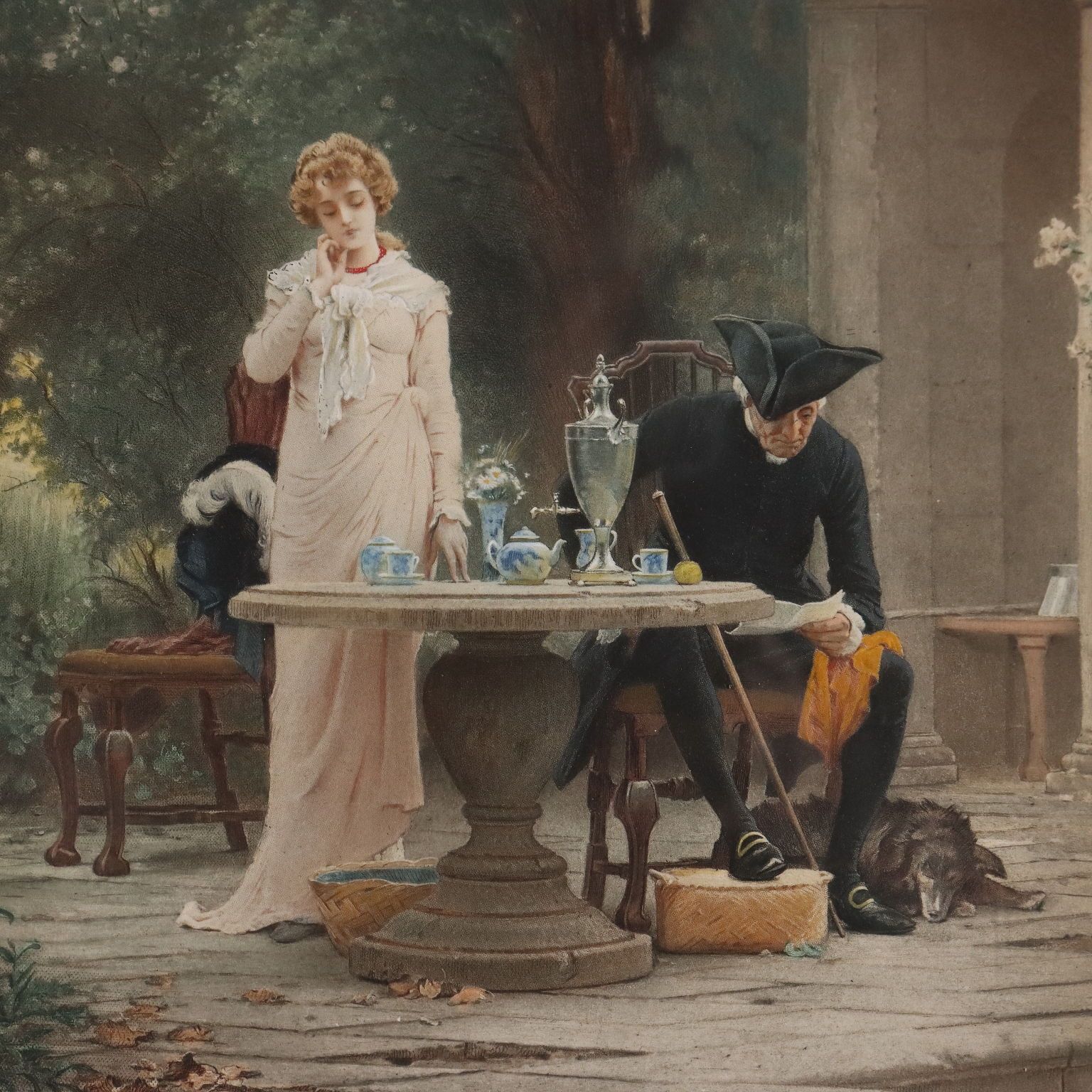 Lithographies en couleur d'époque signées Marcus Stone, XIXe siècle photo Art