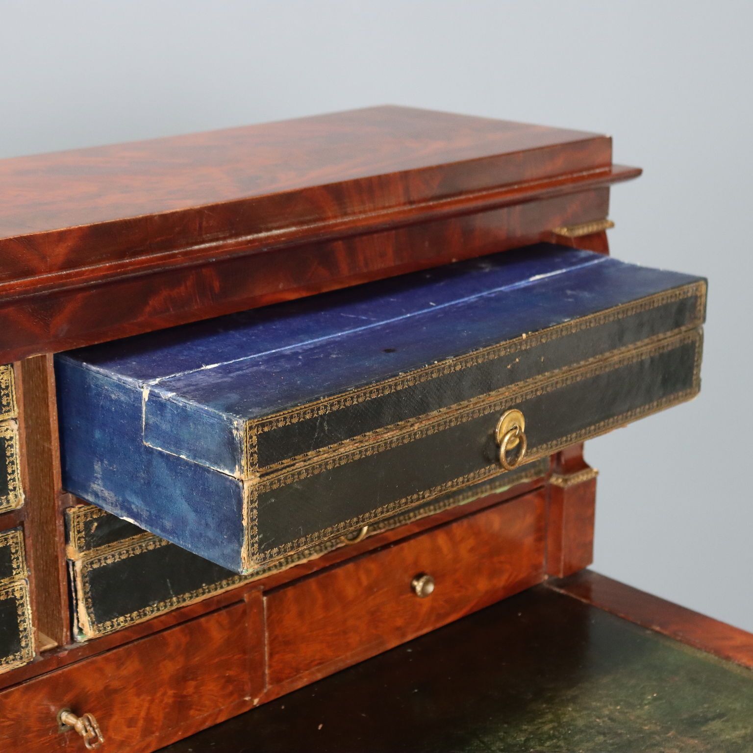 Antiek Schrijfbureau Napoleon III Mahonie Metaal Frankrijk 19e Eeuw photo for sale