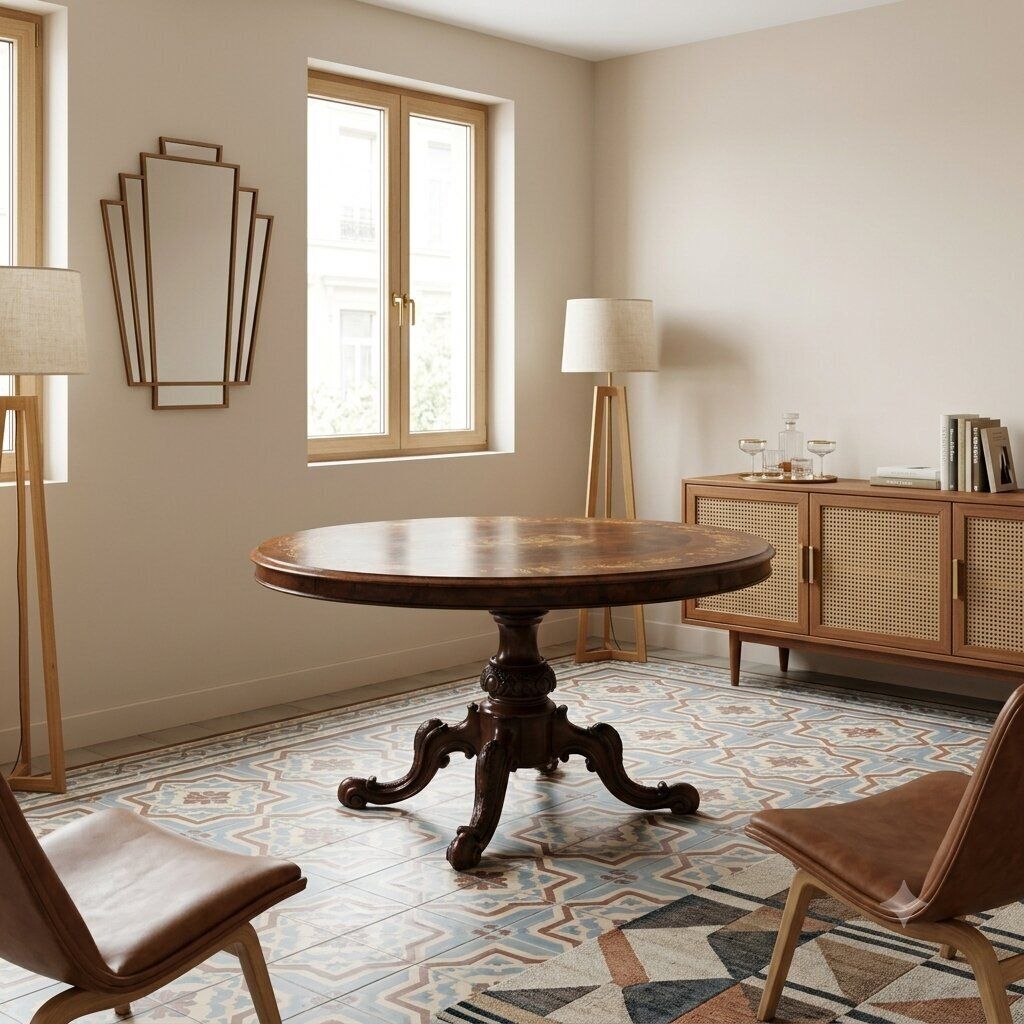 Table à plateau basculant en acajou incrusté, Angleterre, XIXe siècle photo furniture
