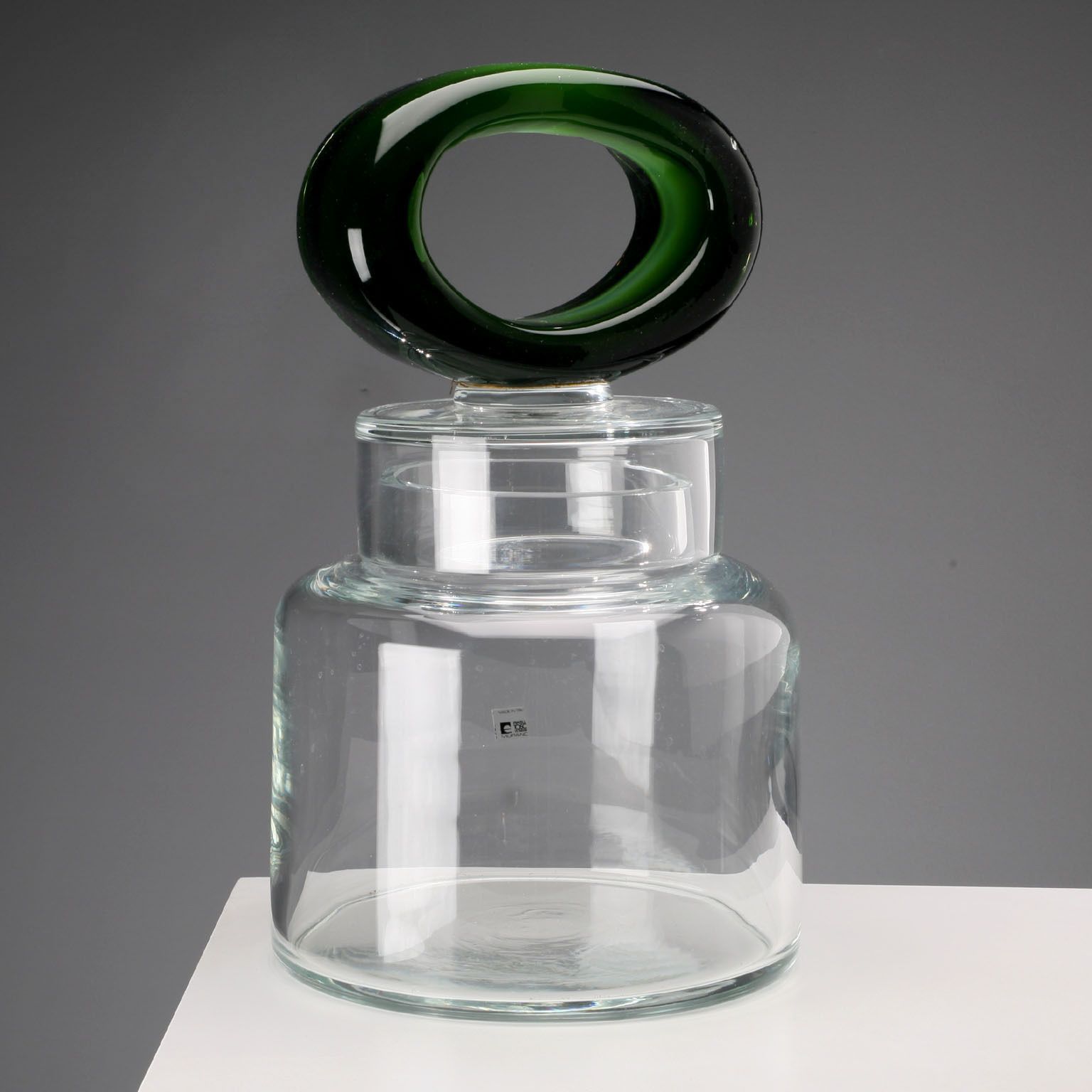 Vintage Vase With Lid F.Lli Toso Murano Glass Italy 1960s 1970s