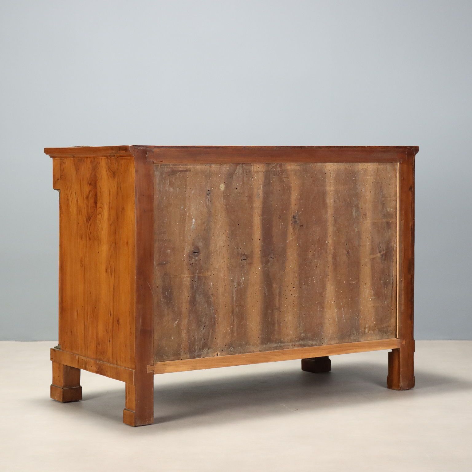 930.0 Empire Walnut Chest Of Drawers With Brass Inlays photo
