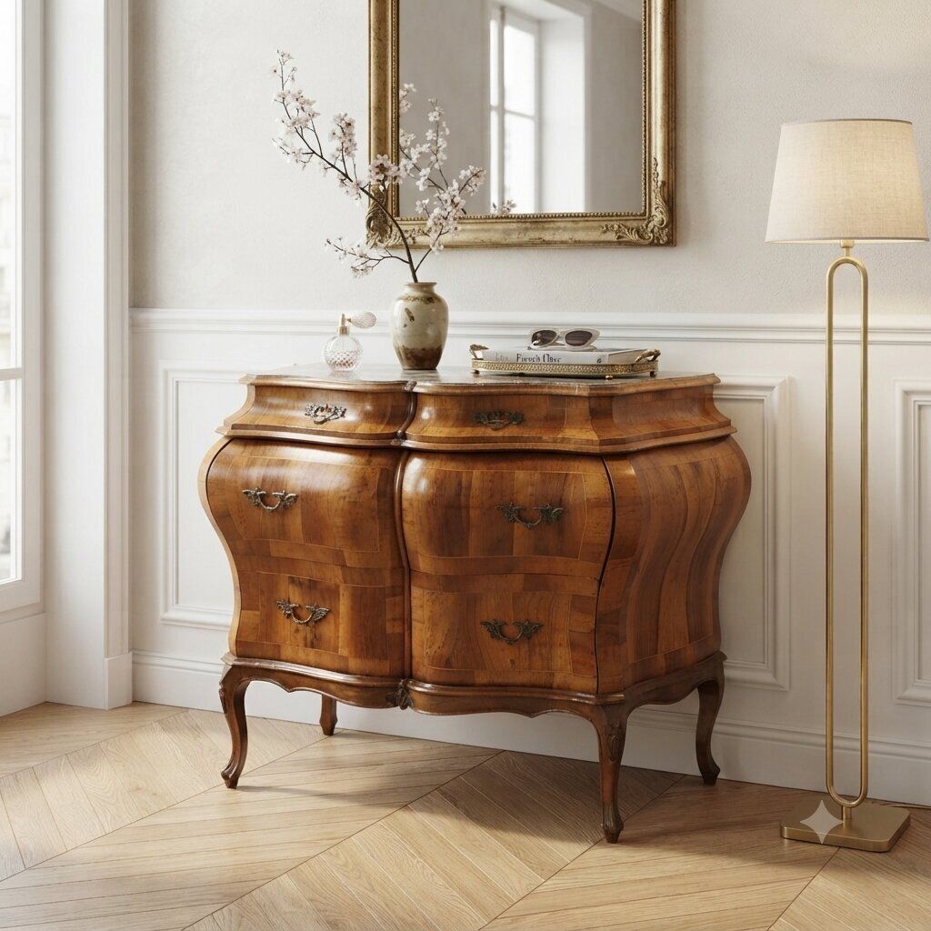 Chippendale Style Chest Of Drawers Wood Italy XX Century photo furniture