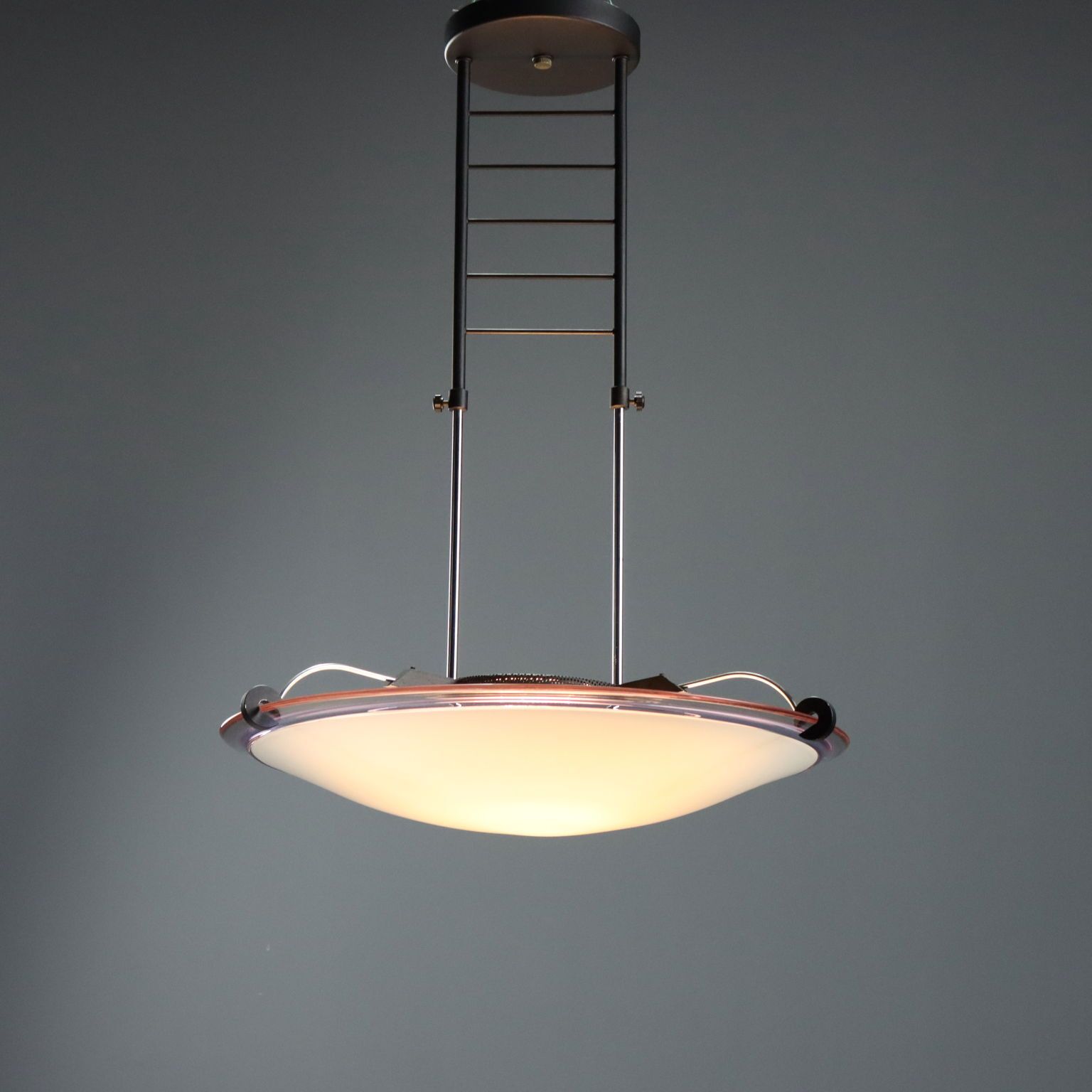 Lustre à éclairage halogène indirect, années 1980
