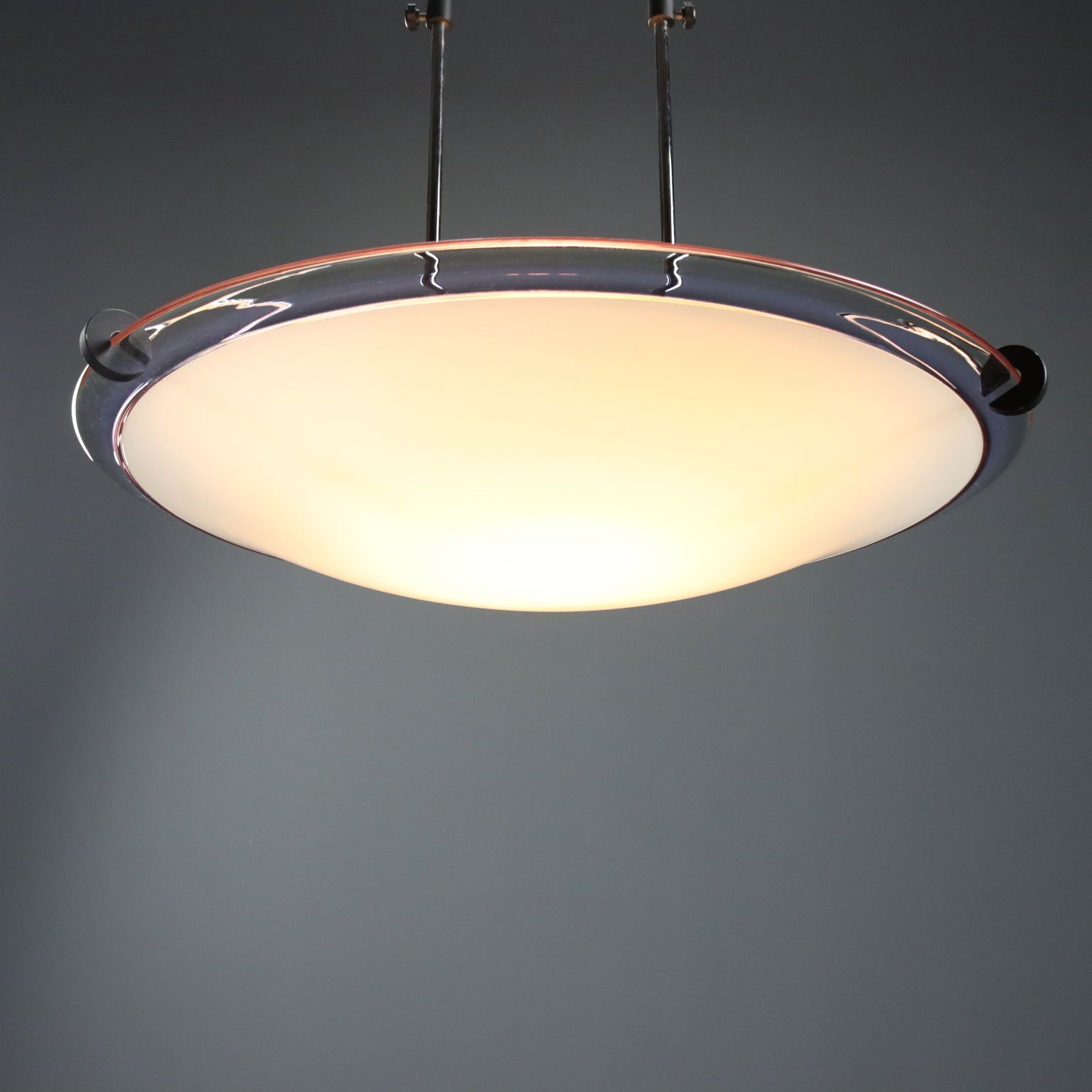 Chandelier With Reflected Halogen Light 1980s photo for sale