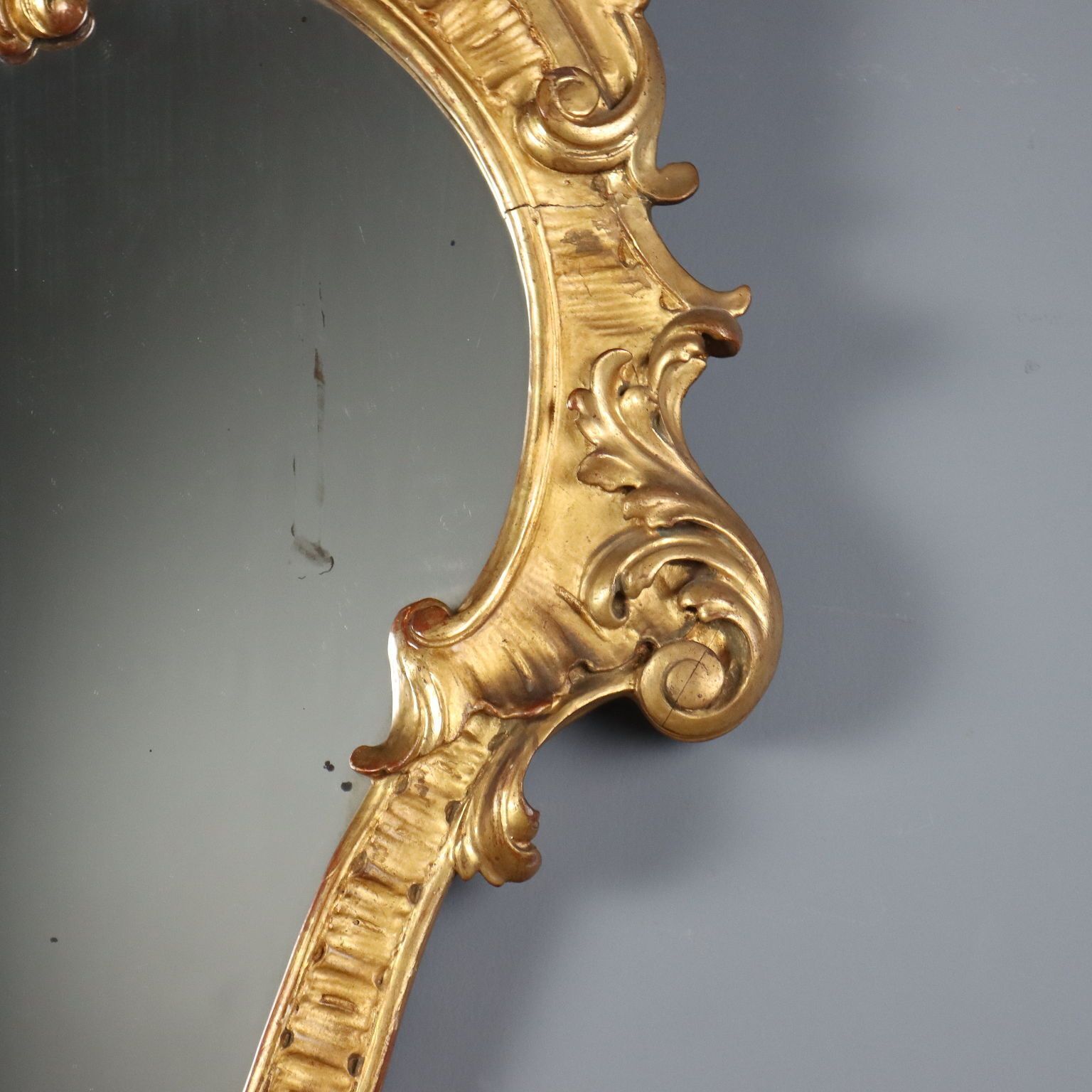 Antique Mirrors Baroque Style Carved Wood Italy XIX Century photo vintage