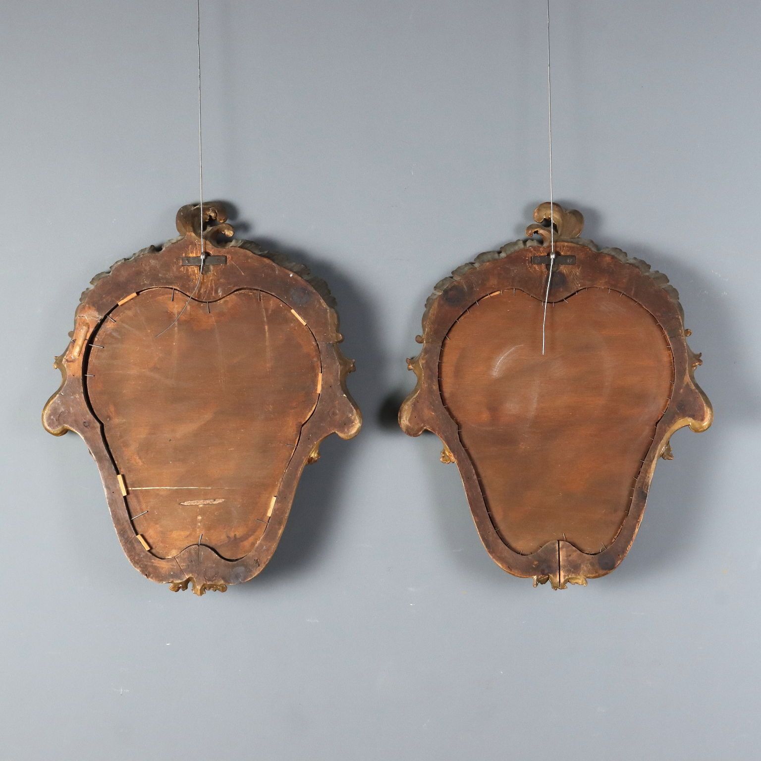 Woonaccessoires Antieke spiegels, Barokstijl, gesneden hout, Italië, 19e eeuw photo
