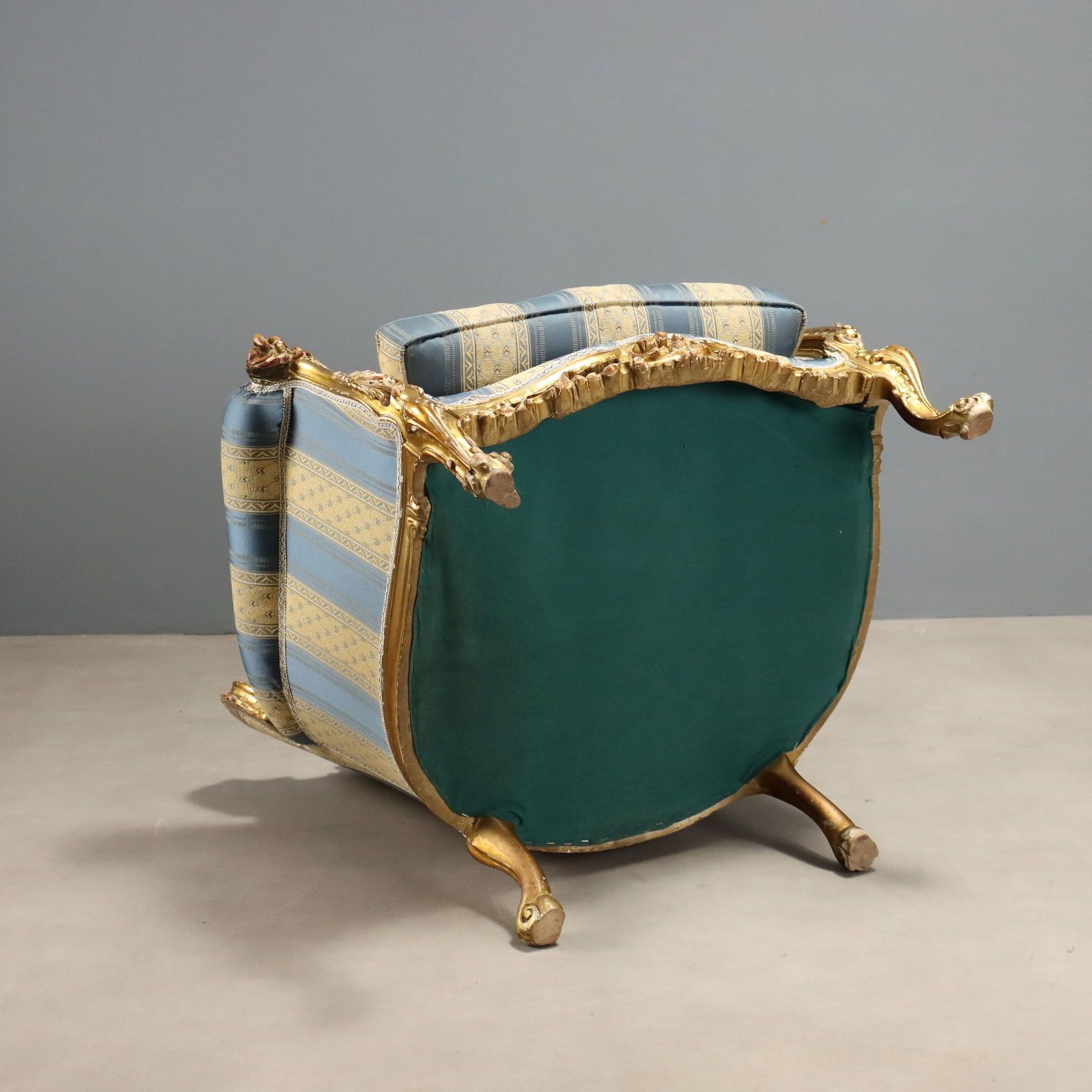 photo vinterior Antieke Fauteuils Barok Stijl Gesneden Hout XX Eeuw