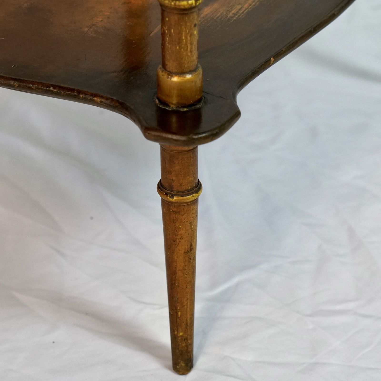 photo furniture Continental Painted & Gilt Two Tier étagère Side Table