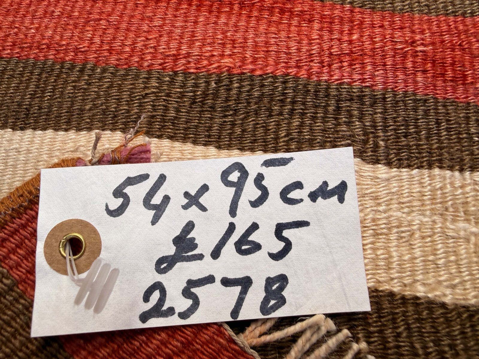 Vintage Turkish Mini Kilim 54x95 Cm Wool Small Kelim Runner, Shabby Chic photo vinterior