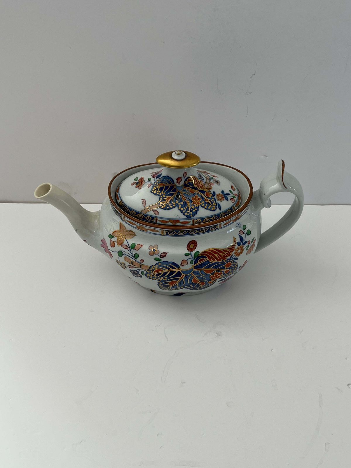 Antique Spode Teapot, Ironstone, Tobacco Leaf Pattern, Circa 1820 photo furniture